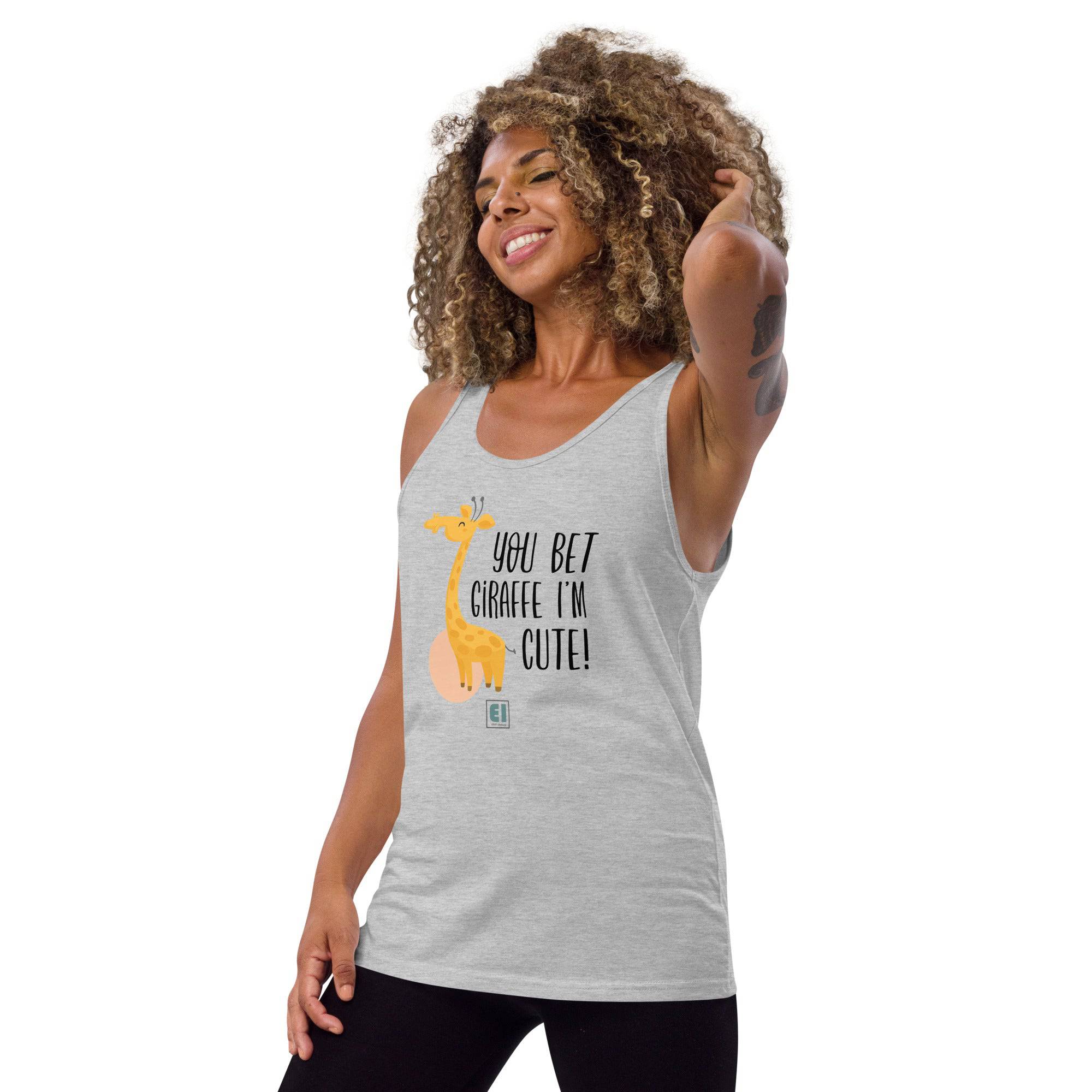 Men’s Staple Tank Top/Giraffe - Enet Images