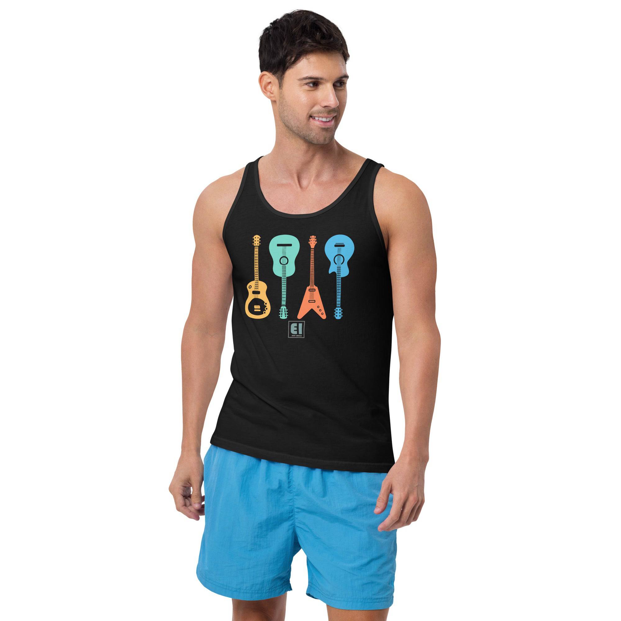 Men’s Staple Tank Top/Guitars-Vintage - Enet Images
