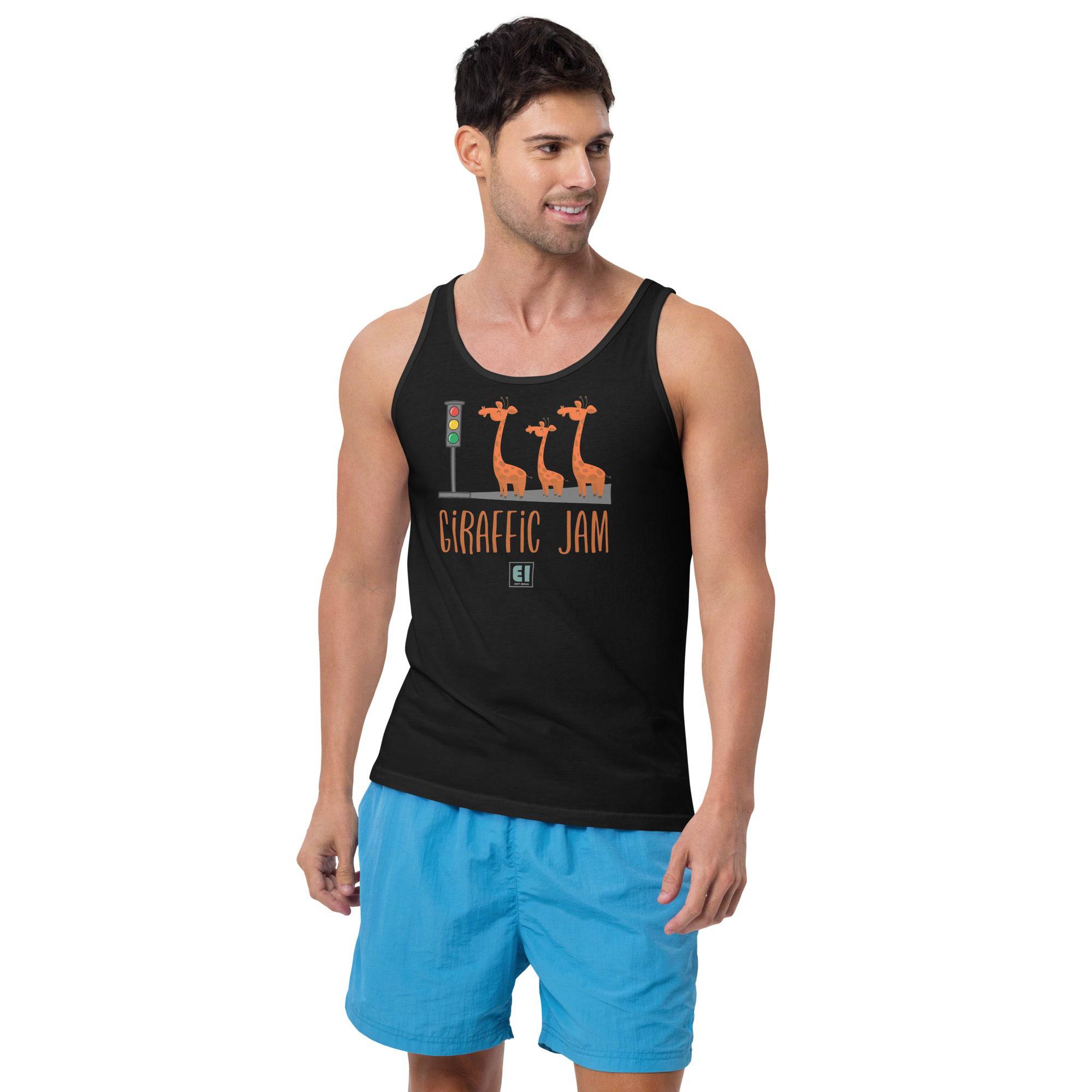 Men’s Staple Tank Top/Giraffe-Jam - Enet Images