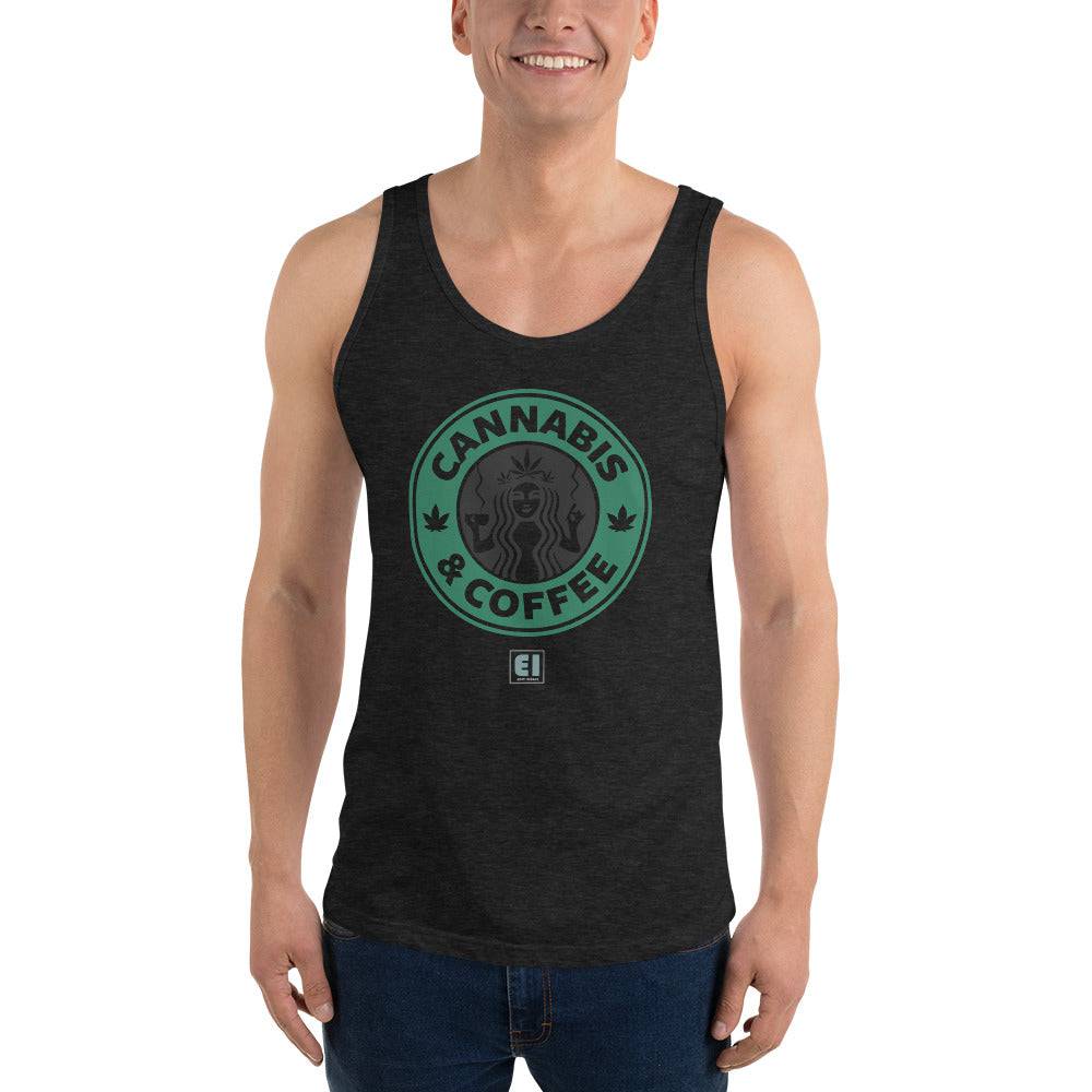 Men’s Staple Tank Top/Canabbis-Coffee - Enet Images