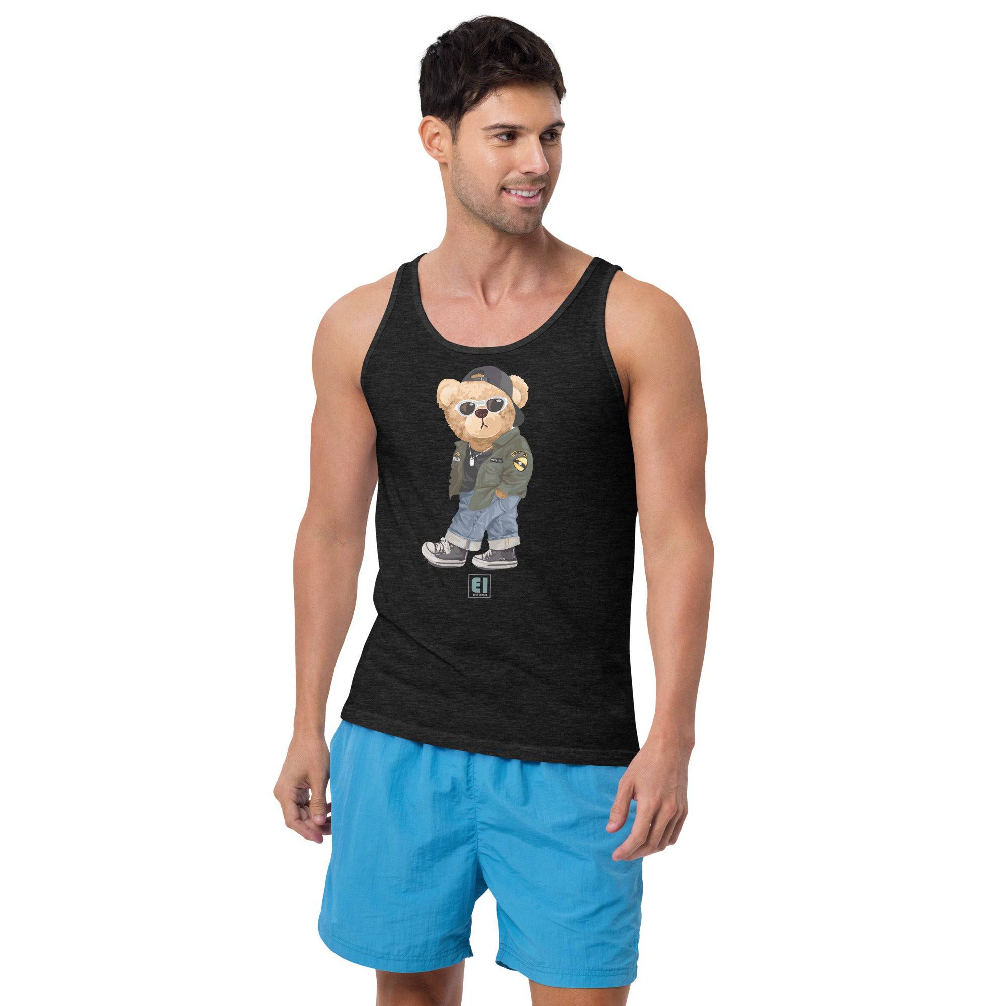 Men’s Staple Tank Top/Teddy-Bear-Street-Guy - Enet Images