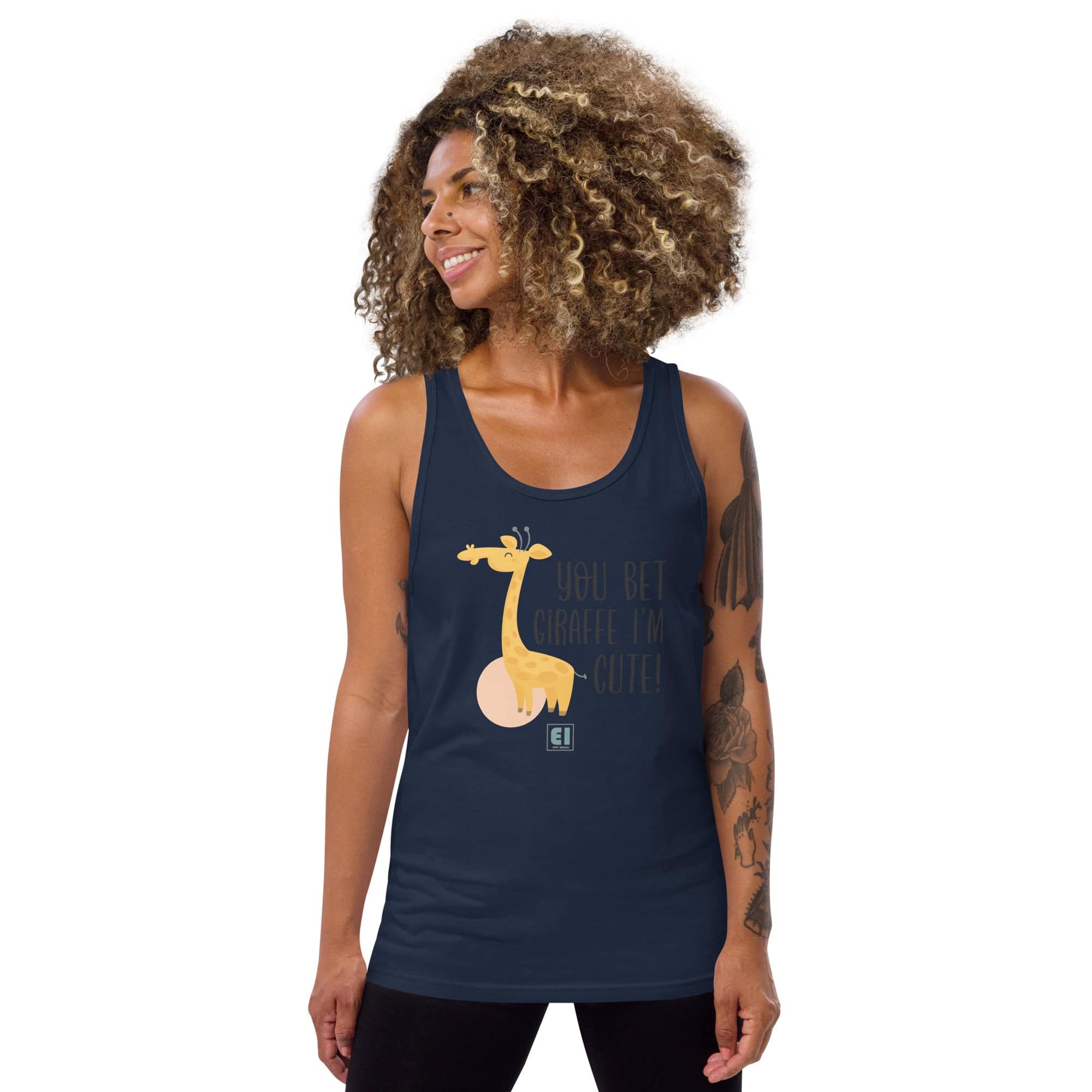 Men’s Staple Tank Top/Giraffe - Enet Images