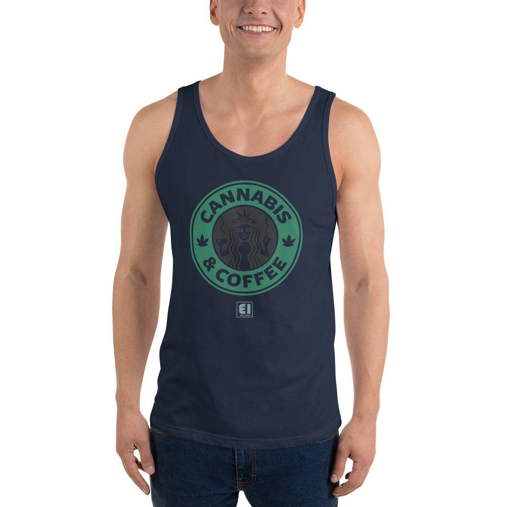 Men’s Staple Tank Top/Canabbis-Coffee - Enet Images