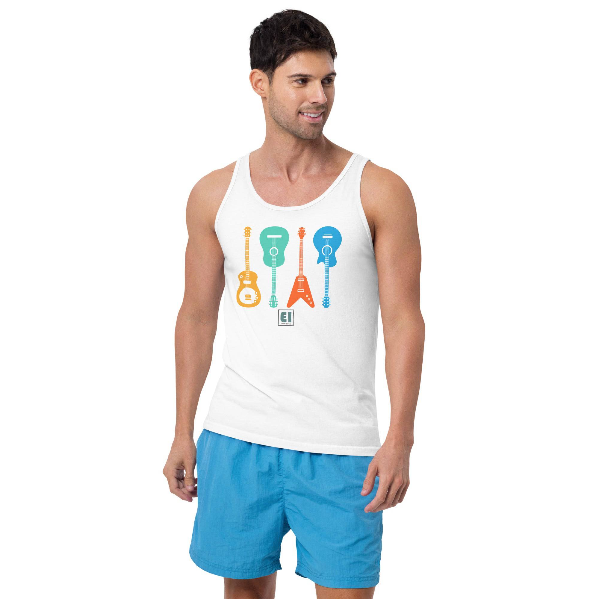 Men’s Staple Tank Top/Guitars-Vintage - Enet Images