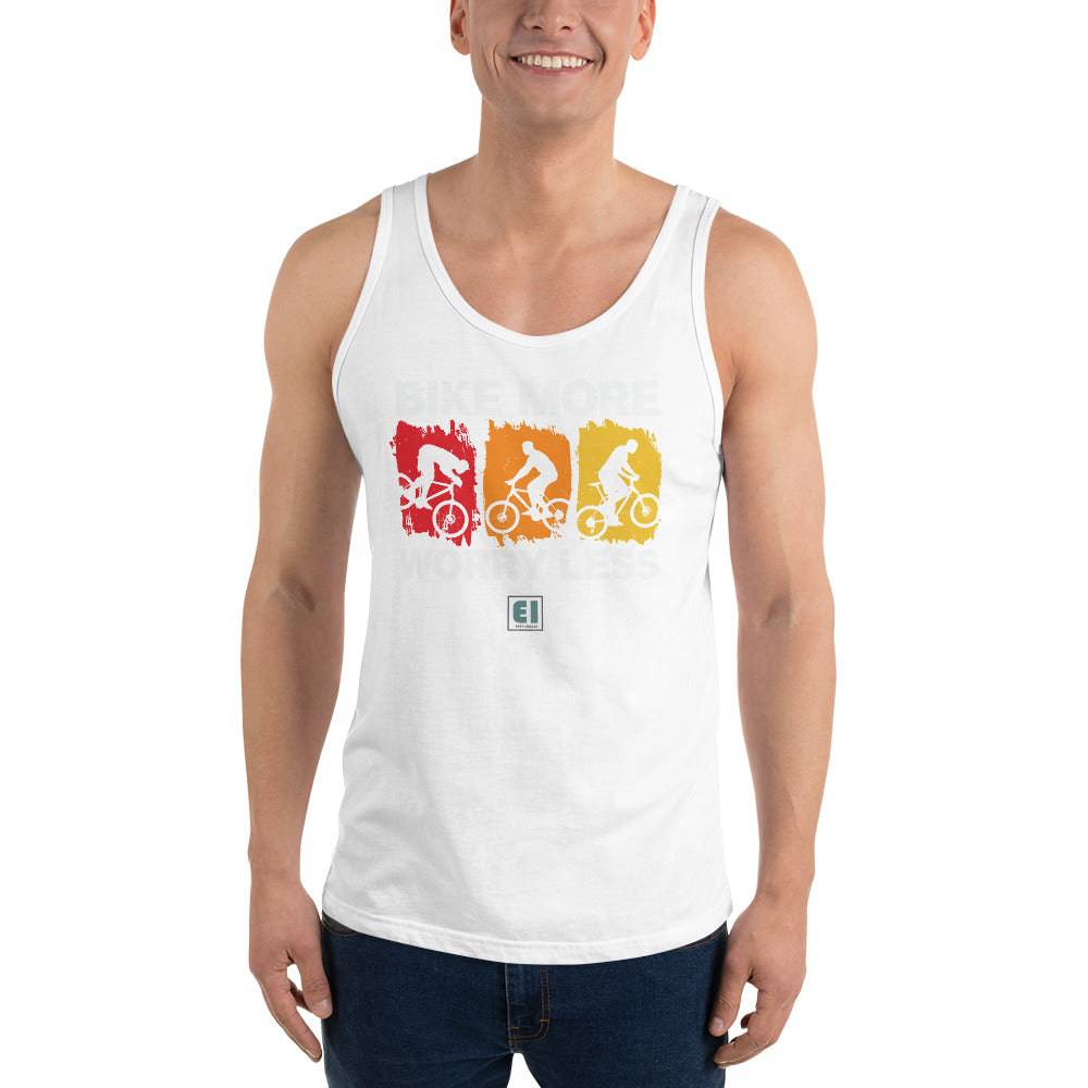 Men’s Staple Tank Top/Bike-More-Worry-Less - Enet Images