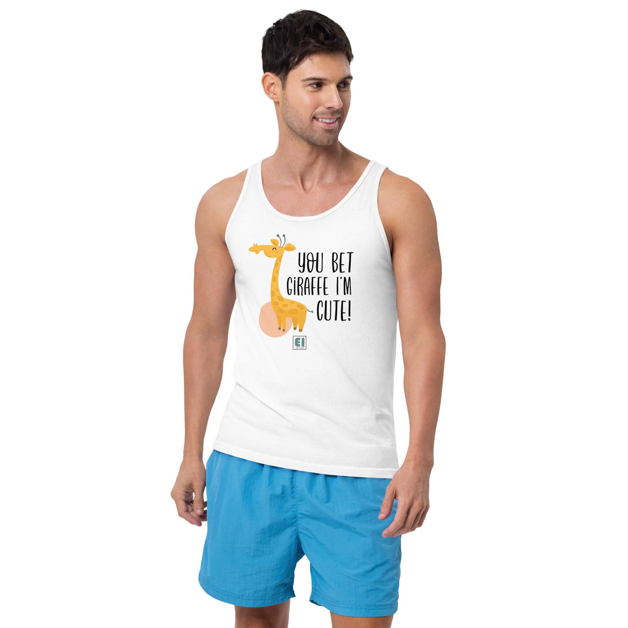 Men’s Staple Tank Top/Giraffe - Enet Images