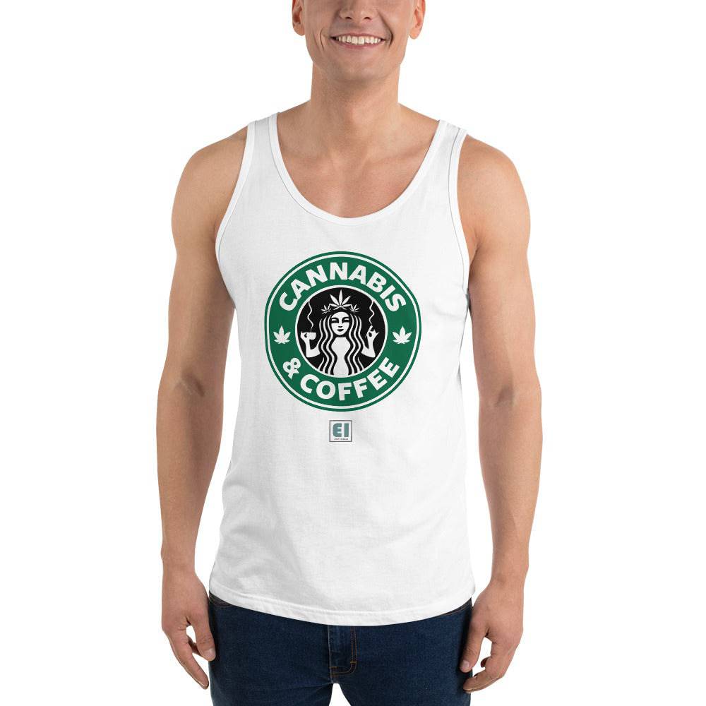 Men’s Staple Tank Top/Canabbis-Coffee - Enet Images