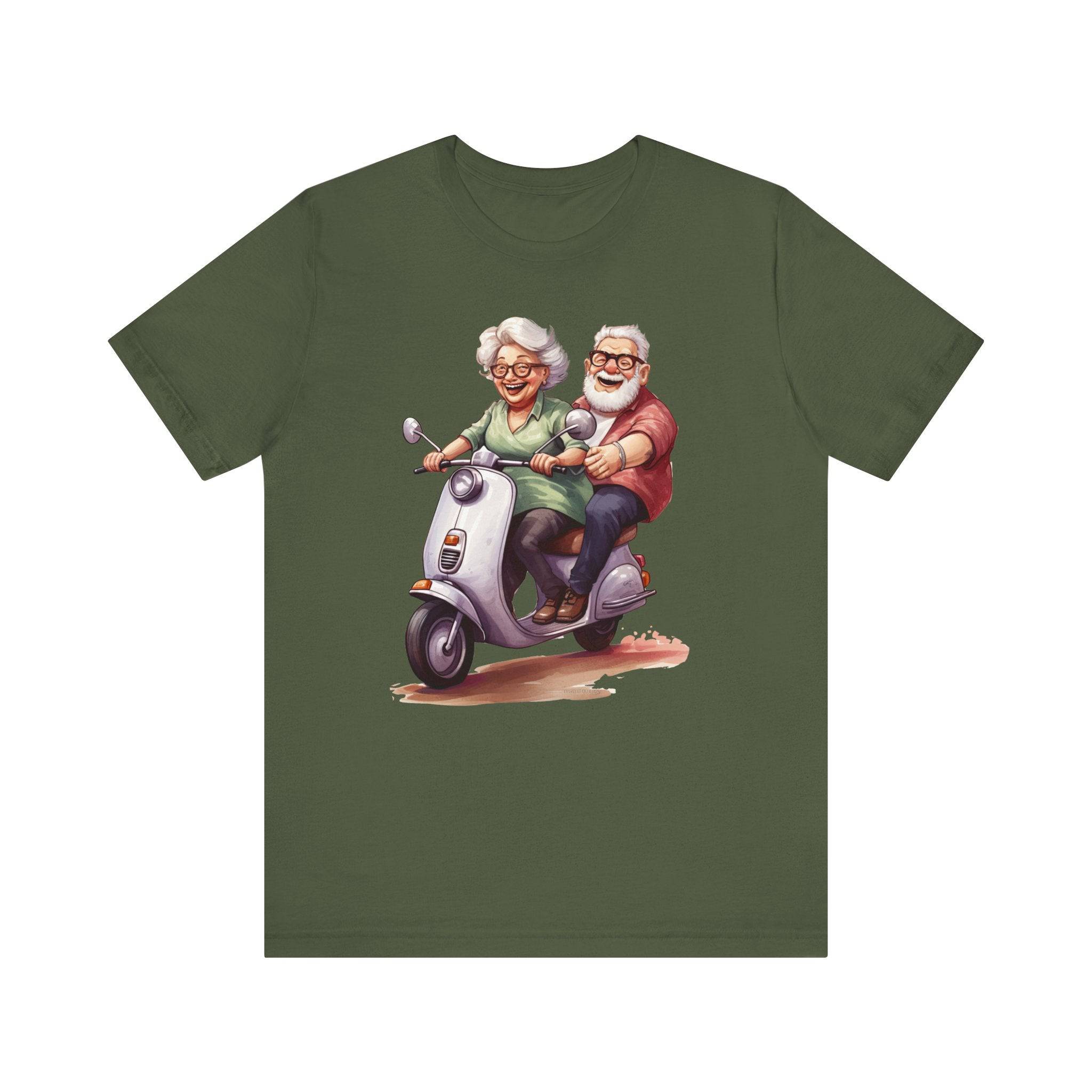 Budget Unisex Crewneck T-shirt/Grandparents-Vespa - Enet Images