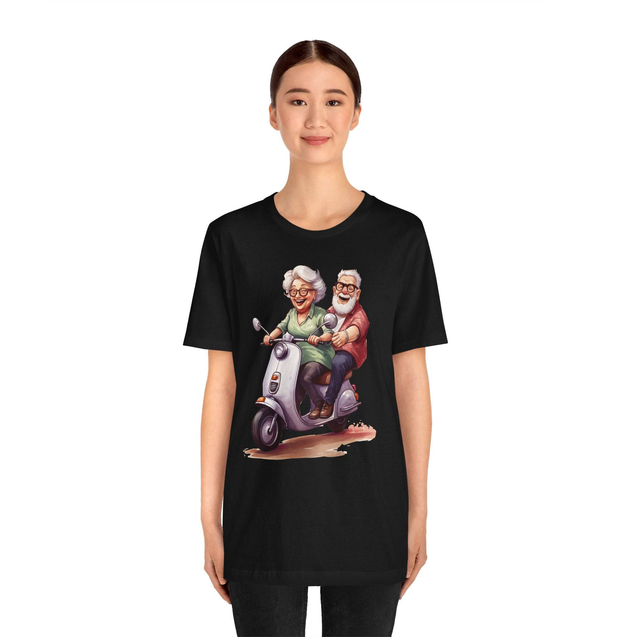 Budget Unisex Crewneck T-shirt/Grandparents-Vespa - Enet Images