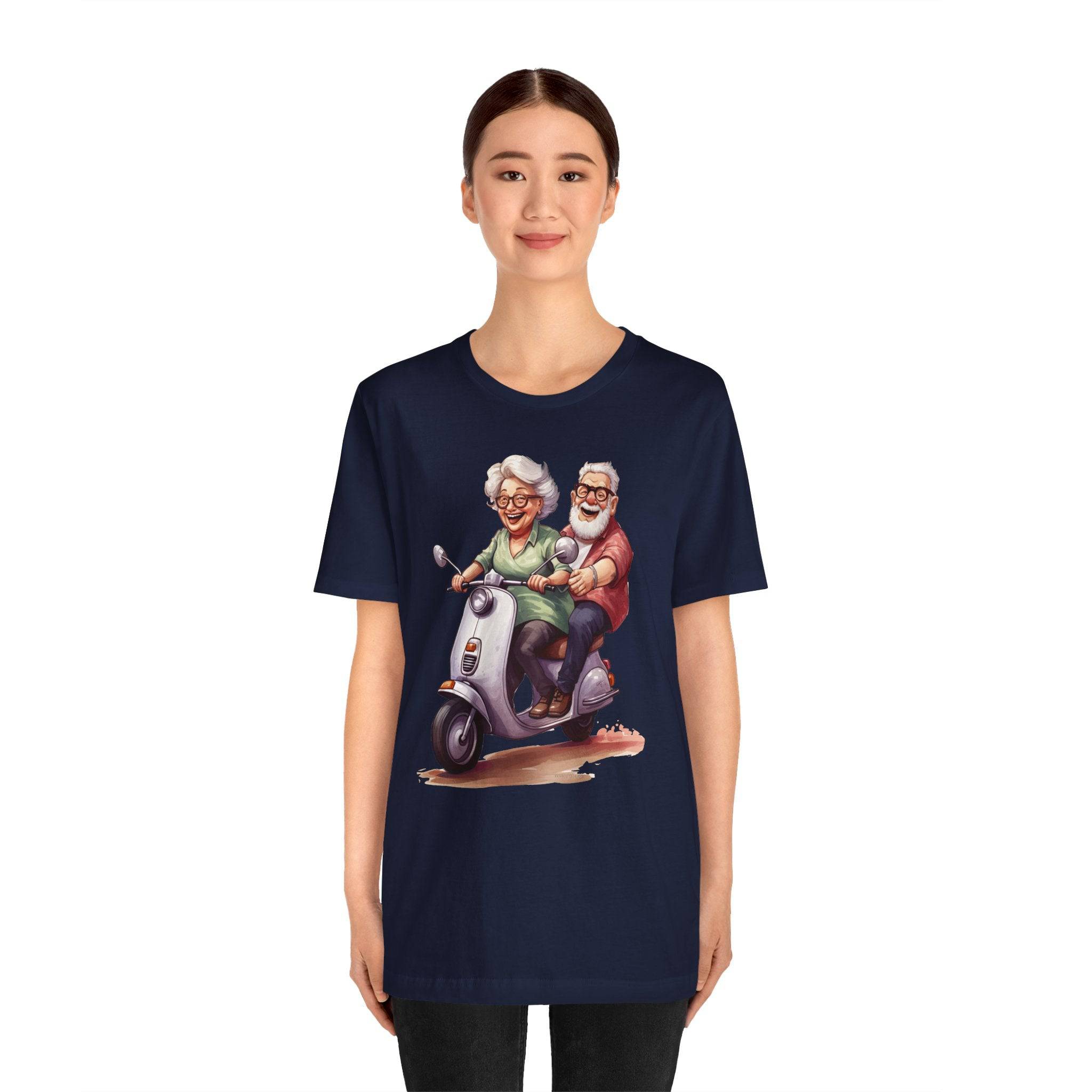 Budget Unisex Crewneck T-shirt/Grandparents-Vespa - Enet Images