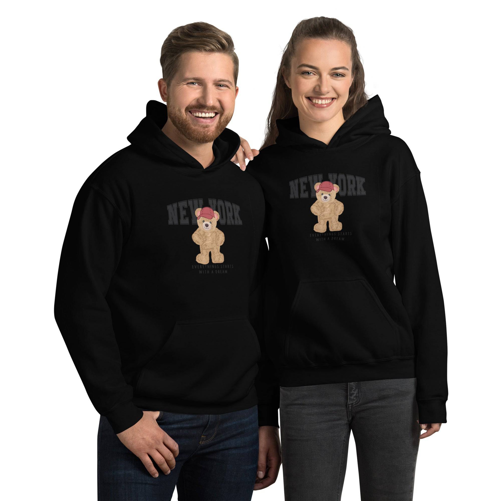 Unisex Hoodie/TeddyBear-New-York - Enet Images