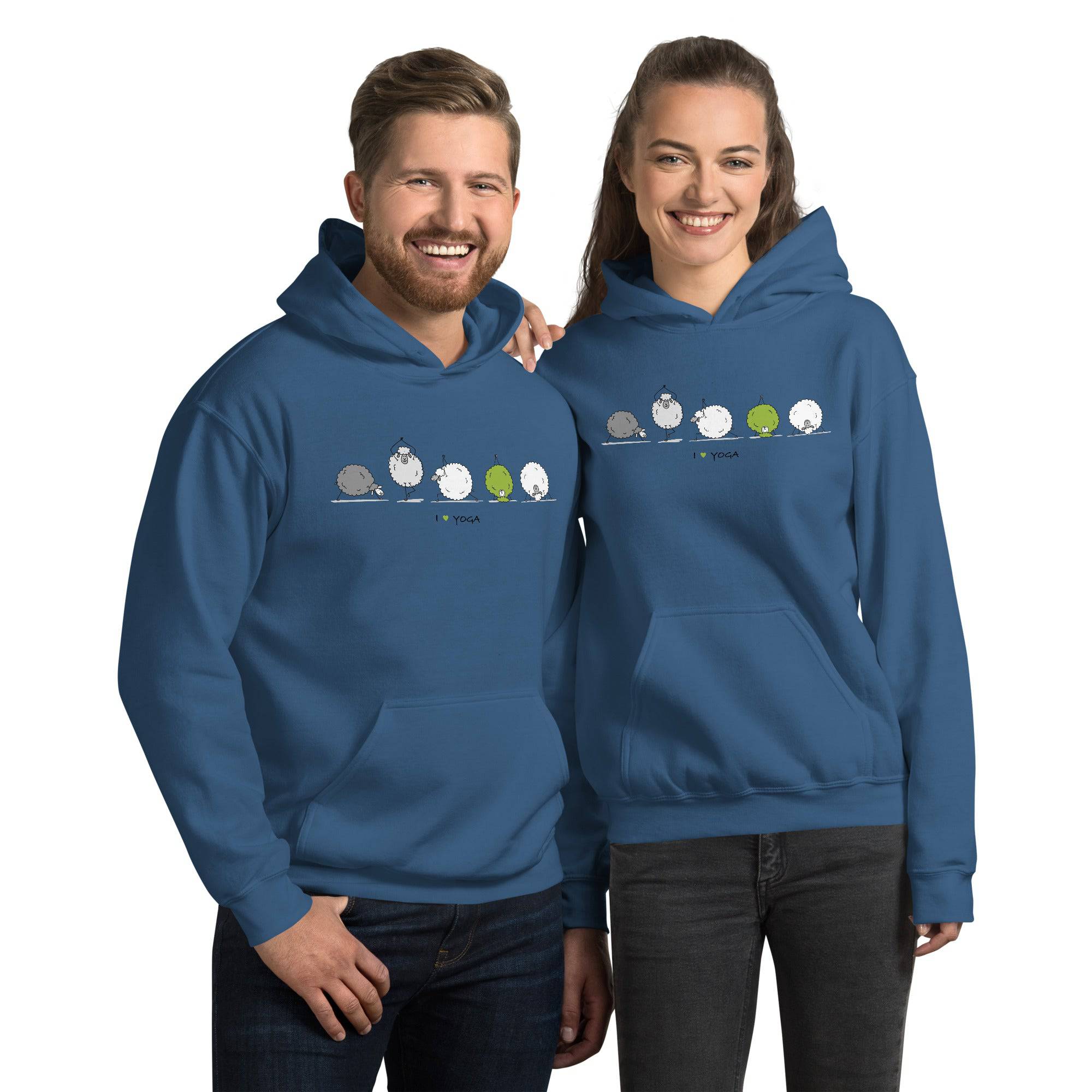 Unisex Hoodie/Sheep-Yoga - Enet Images