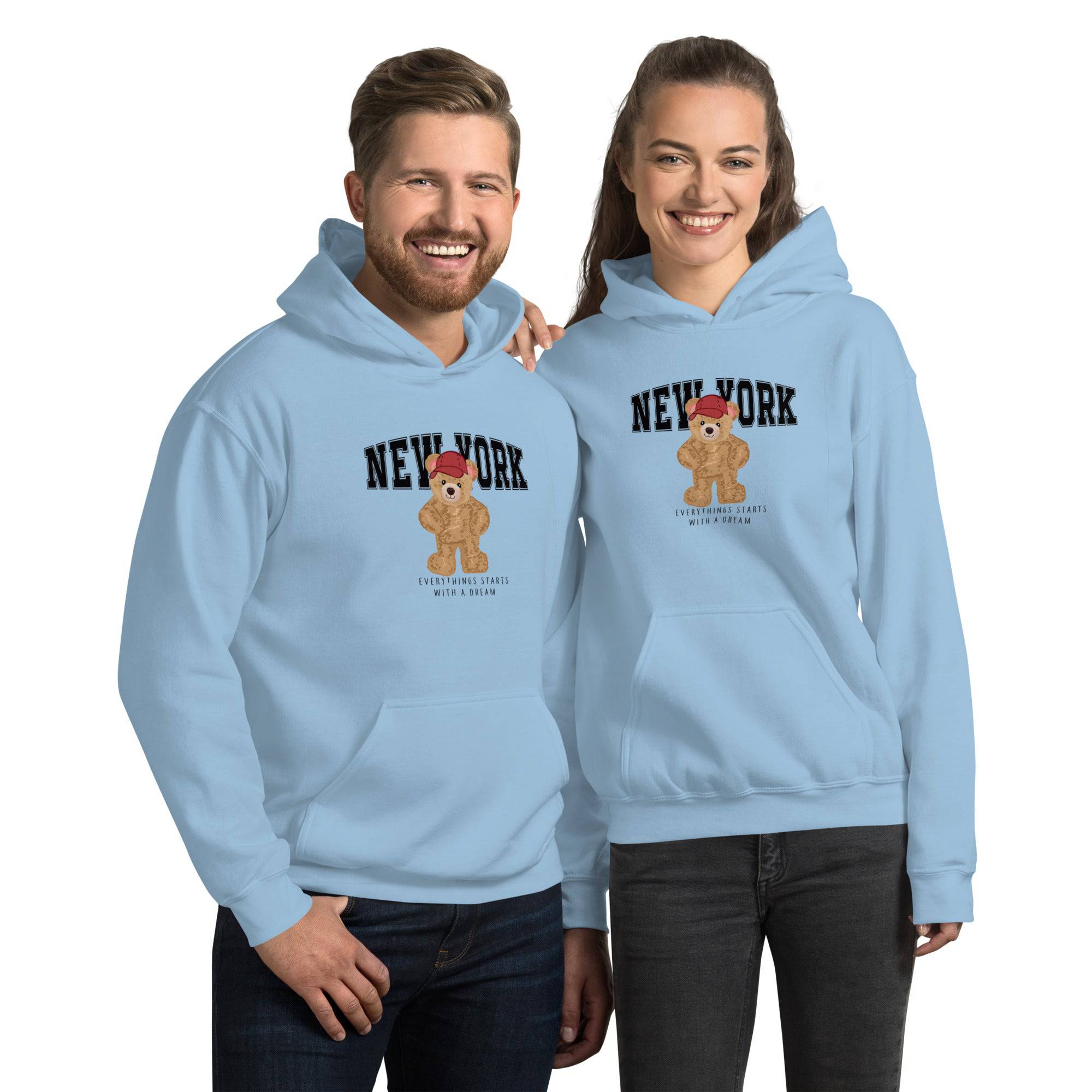 Unisex Hoodie/TeddyBear-New-York - Enet Images