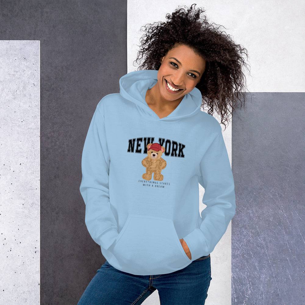 Unisex Hoodie/TeddyBear-New-York - Enet Images