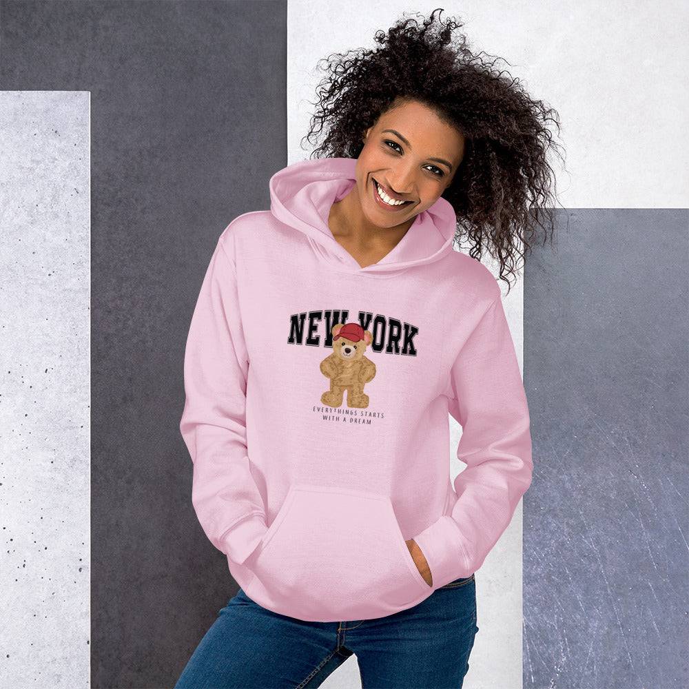 Unisex Hoodie/TeddyBear-New-York - Enet Images