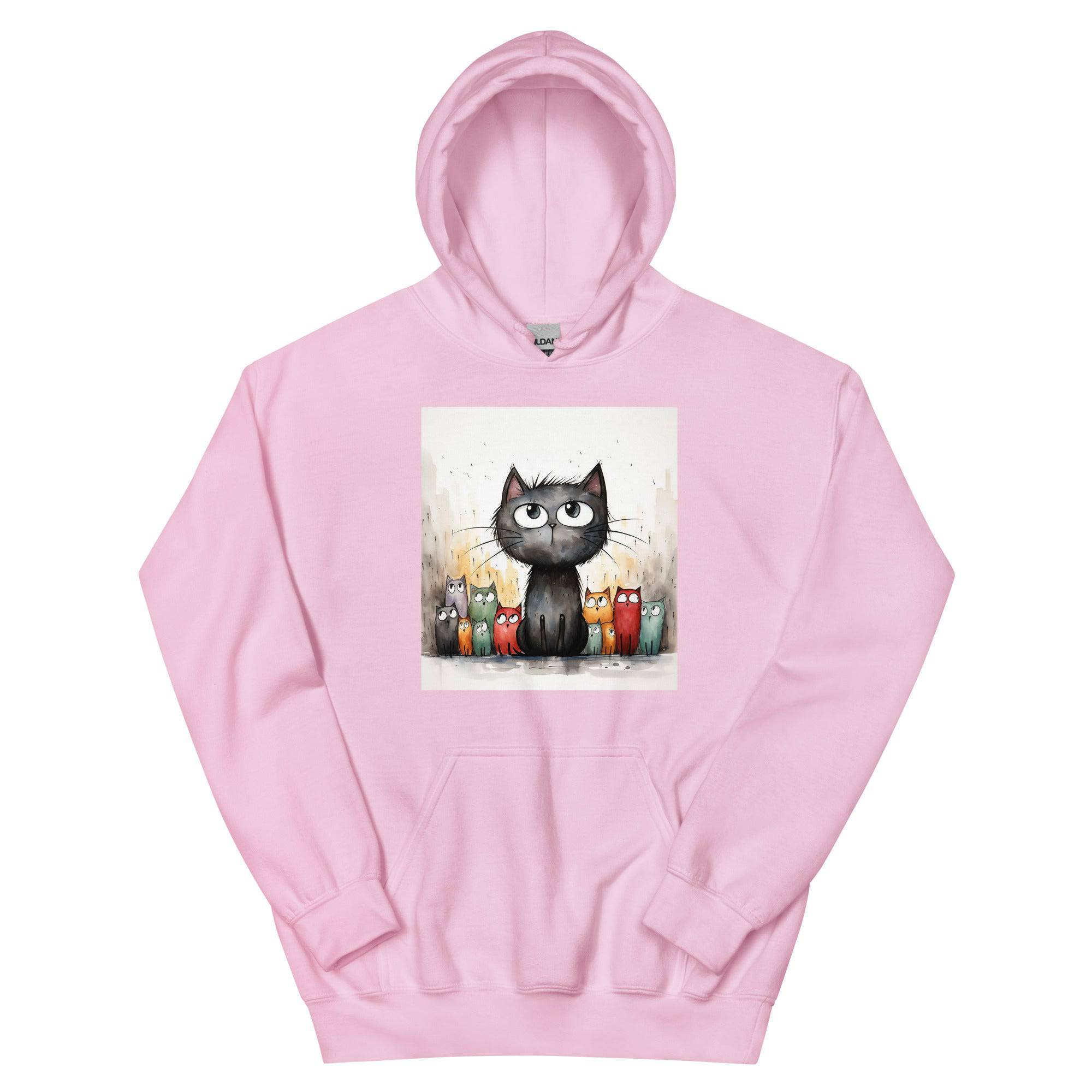 Unisex Hoodie/Handsketched-Cats - Enet Images