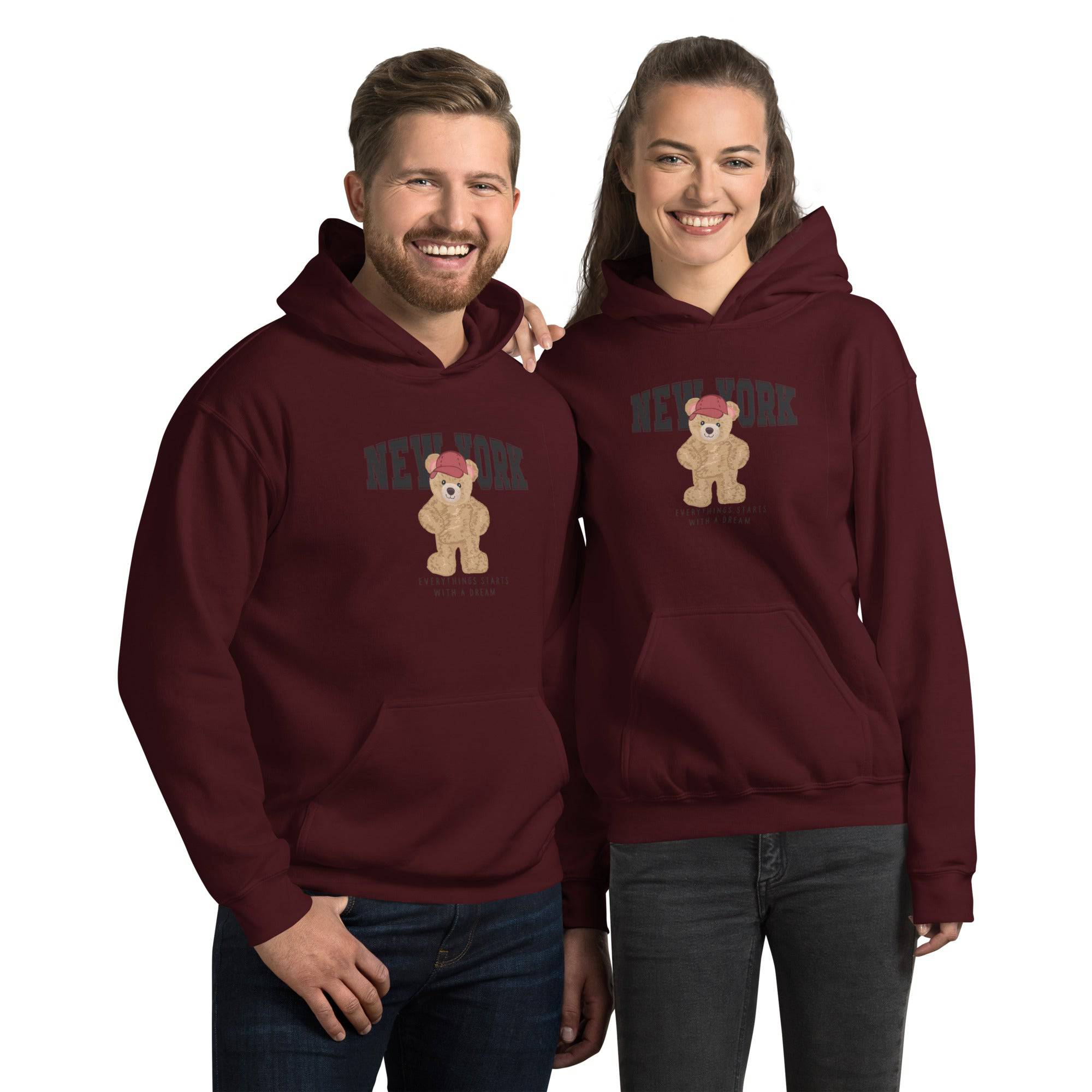 Unisex Hoodie/TeddyBear-New-York - Enet Images
