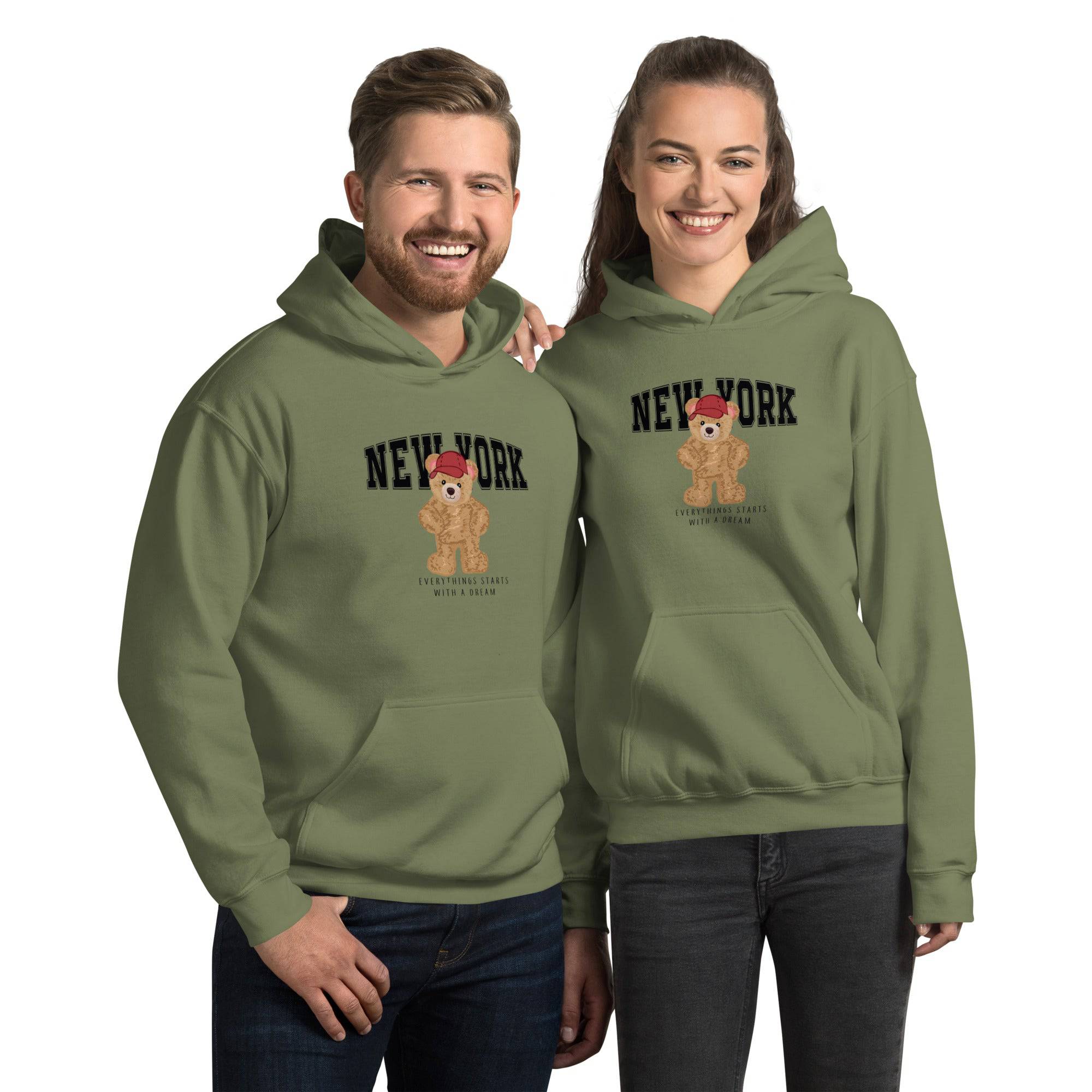 Unisex Hoodie/TeddyBear-New-York - Enet Images