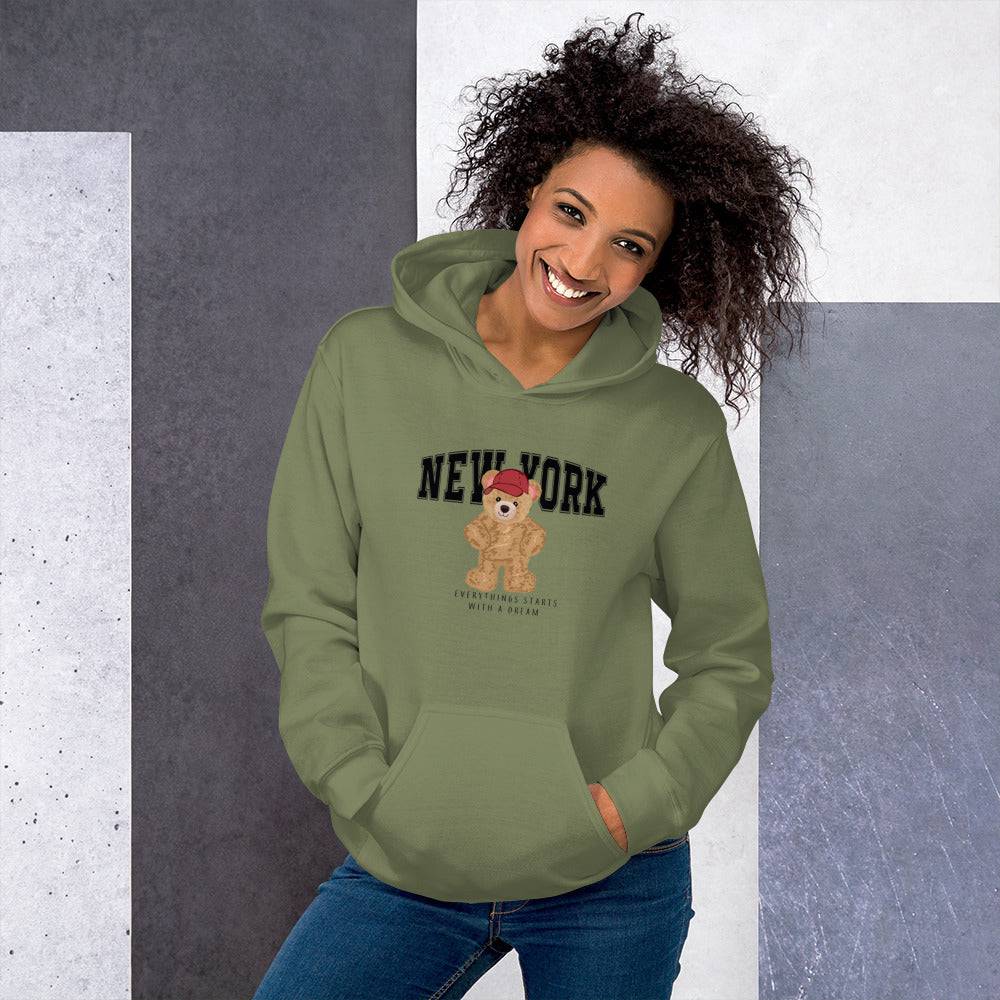 Unisex Hoodie/TeddyBear-New-York - Enet Images