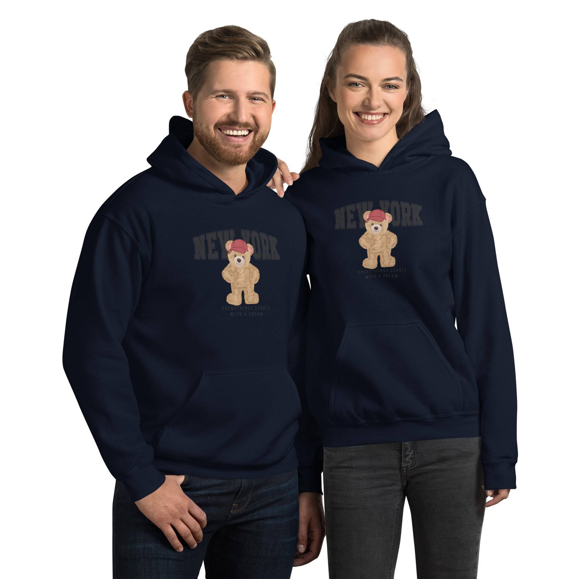 Unisex Hoodie/TeddyBear-New-York - Enet Images