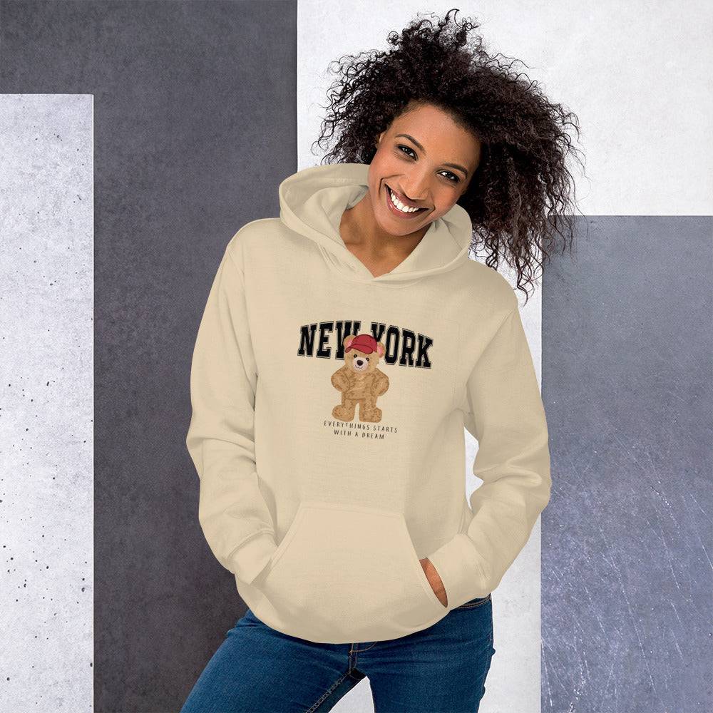 Unisex Hoodie/TeddyBear-New-York - Enet Images