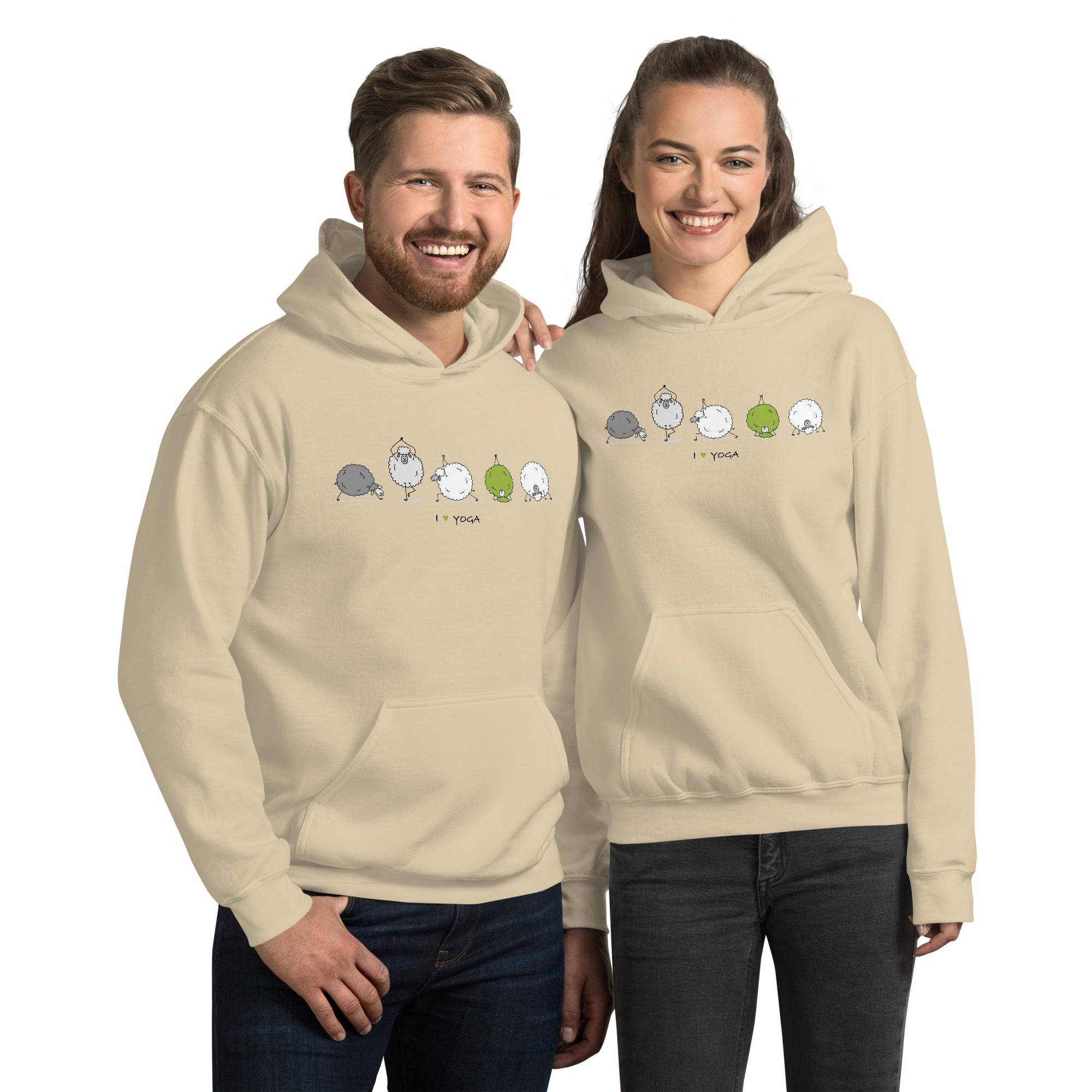 Unisex Hoodie/Sheep-Yoga - Enet Images
