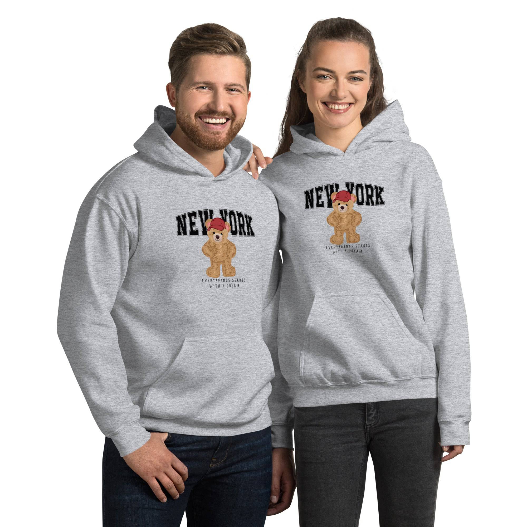 Unisex Hoodie/TeddyBear-New-York - Enet Images