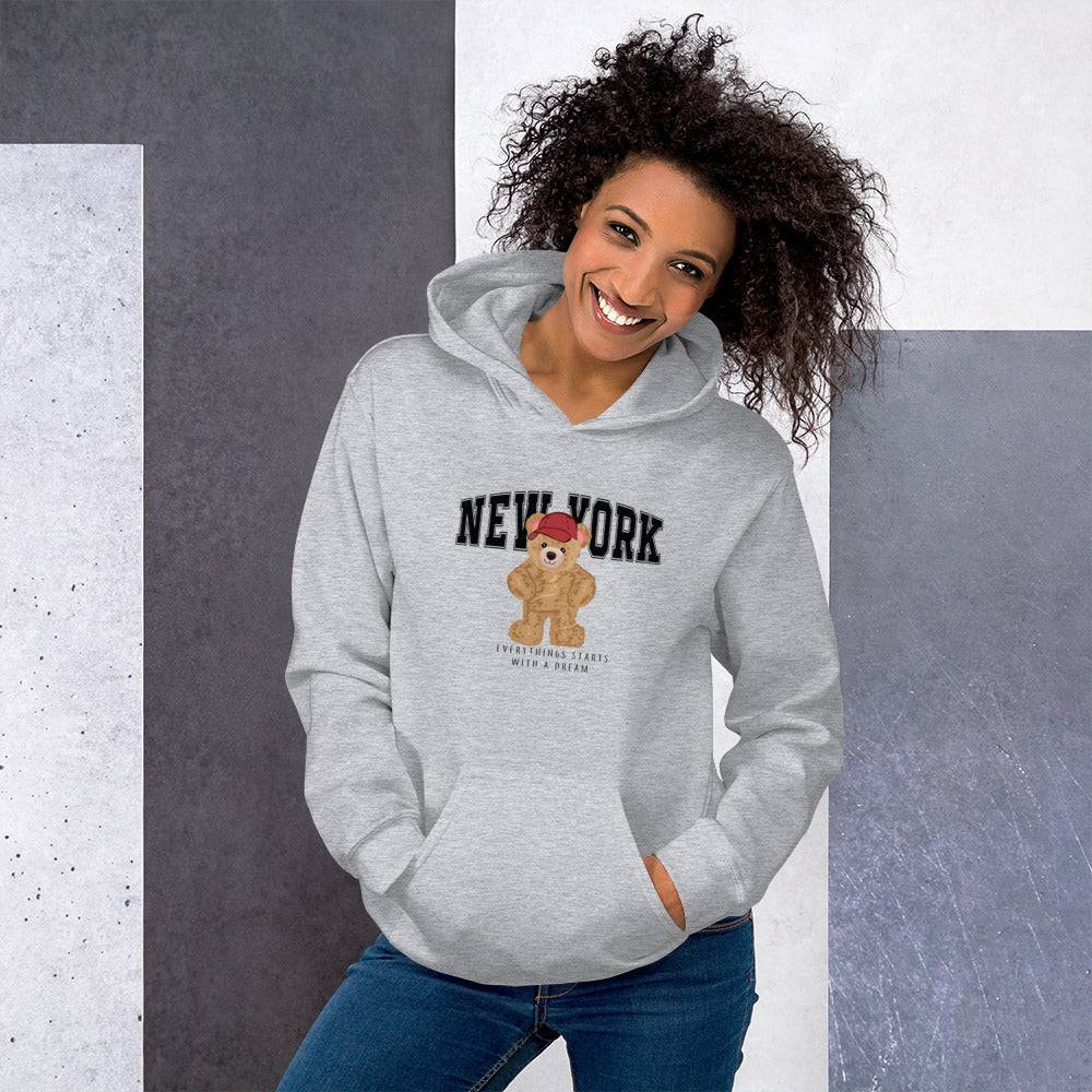 Unisex Hoodie/TeddyBear-New-York - Enet Images