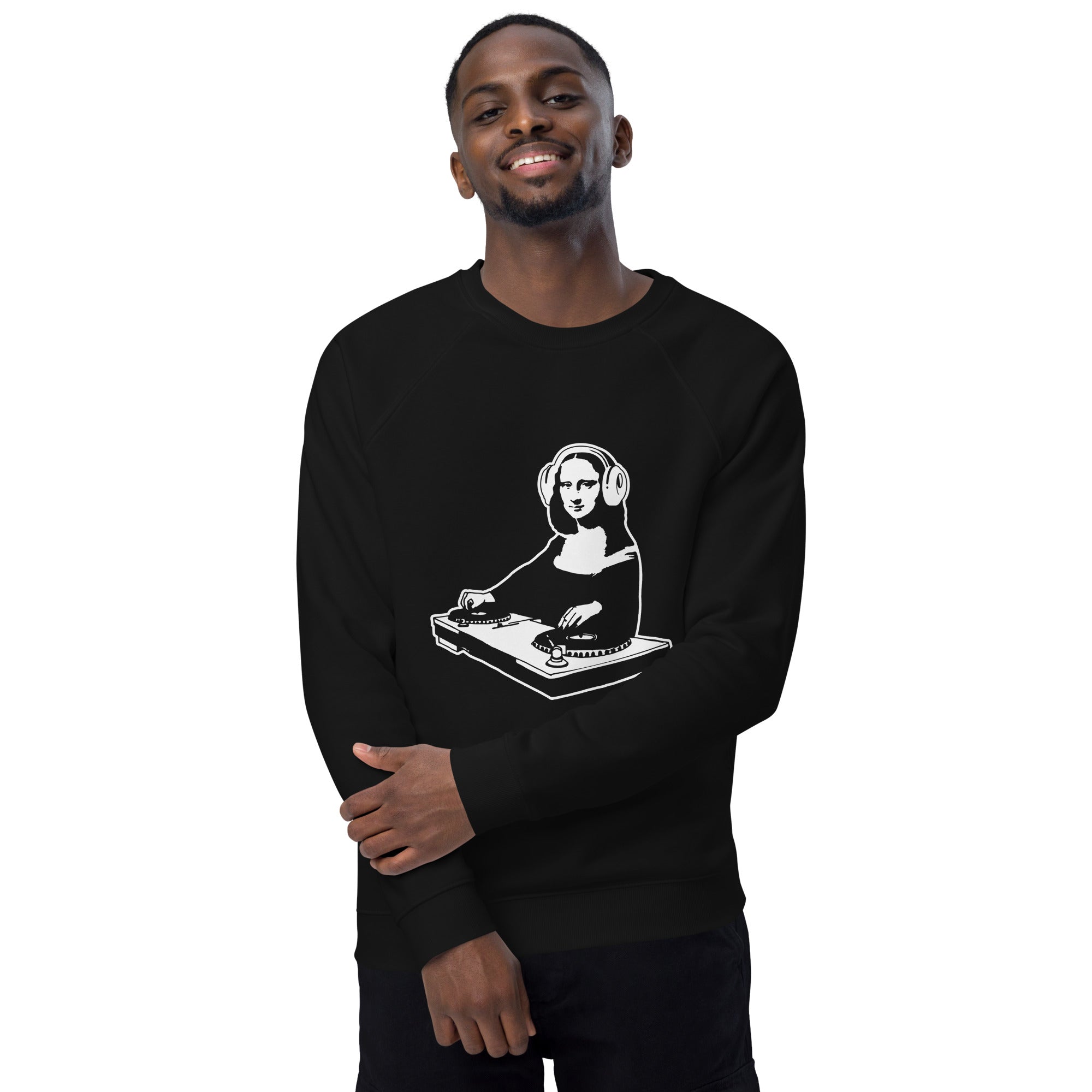 Unisex organic sweatshirt/Mona-Lisa-DJ - Enet Images