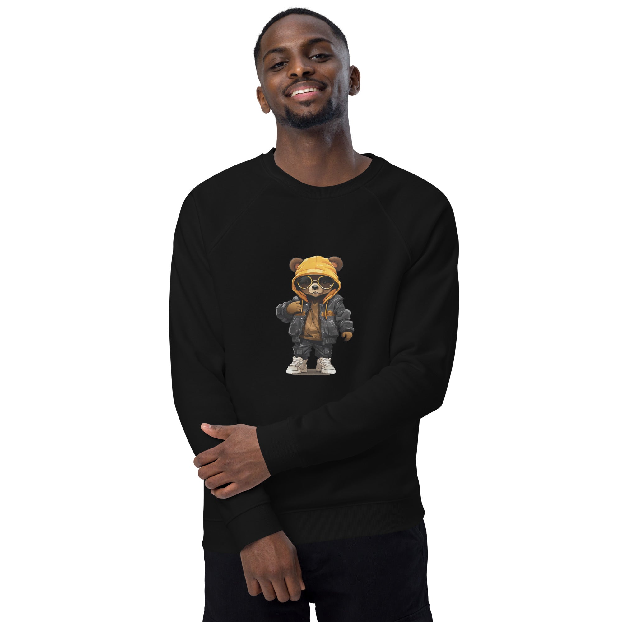 Unisex organic sweatshirt/Teddy-Bear-Hip-Hop - Enet Images