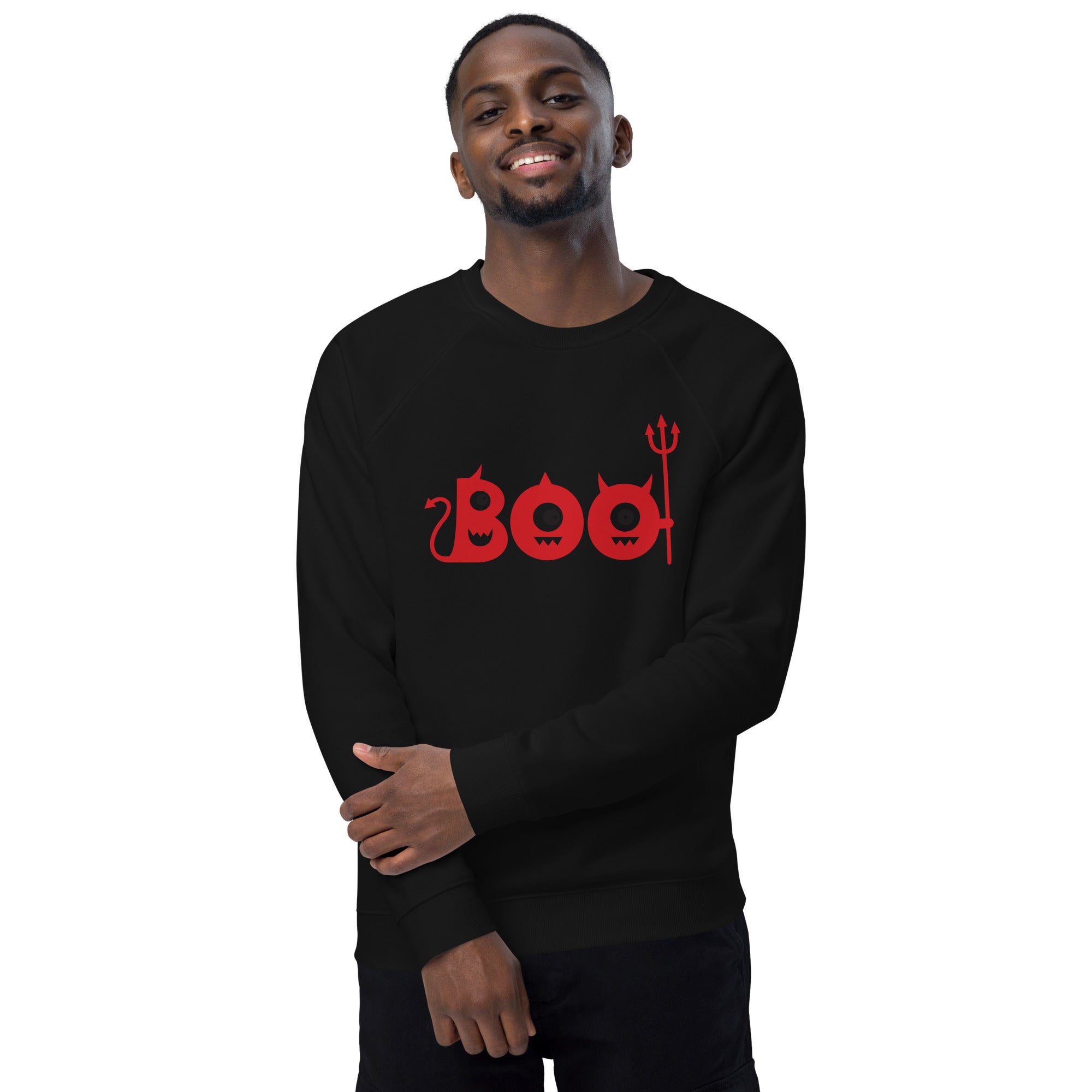 Unisex Organic Sweatshirt/Boo-Halloween - Enet Images