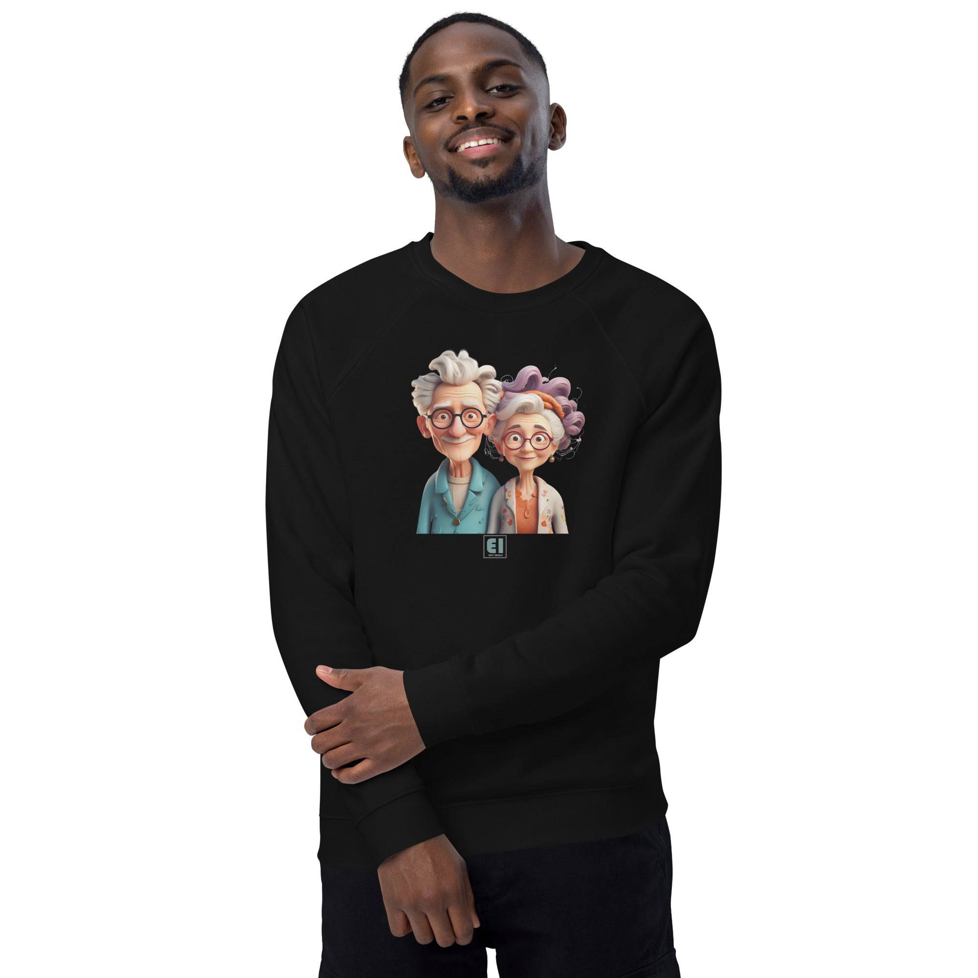 Unisex organic sweatshirt/Grandparents-Portrait - Enet Images
