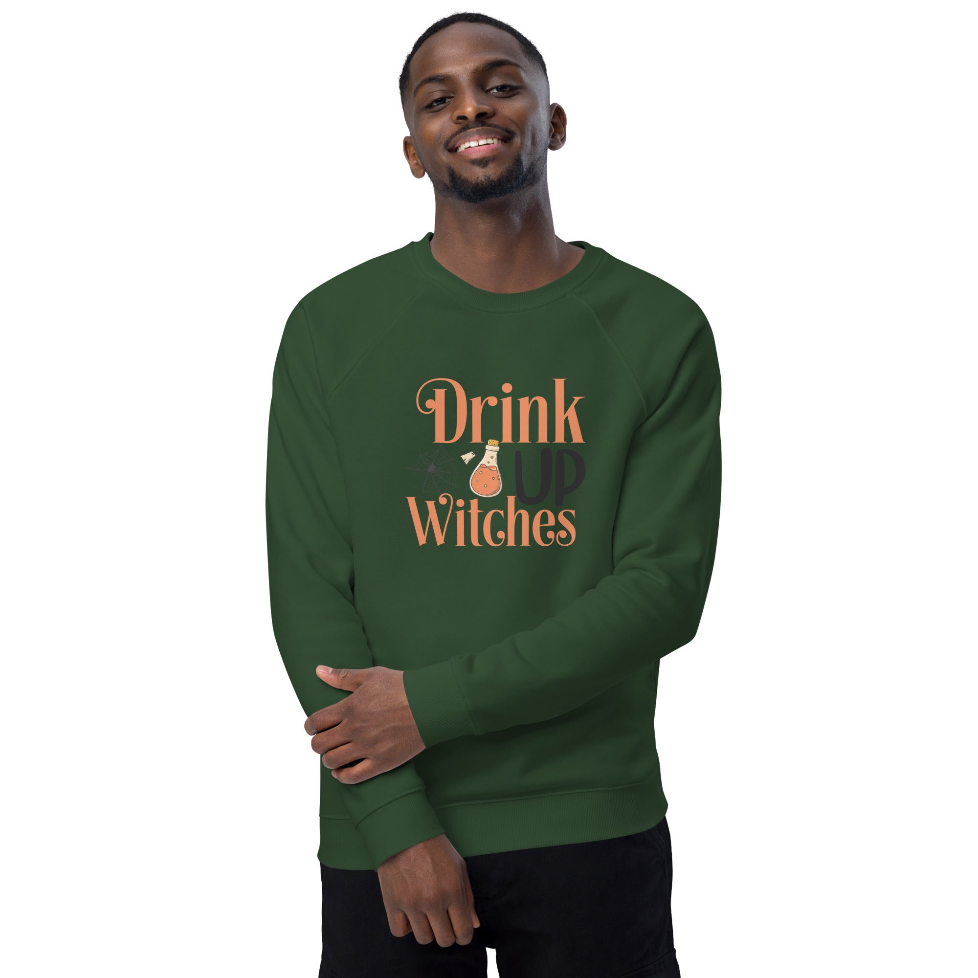 Unisex Organic Sweatshirt/Drink-Up-Withces-Halloween - Enet Images