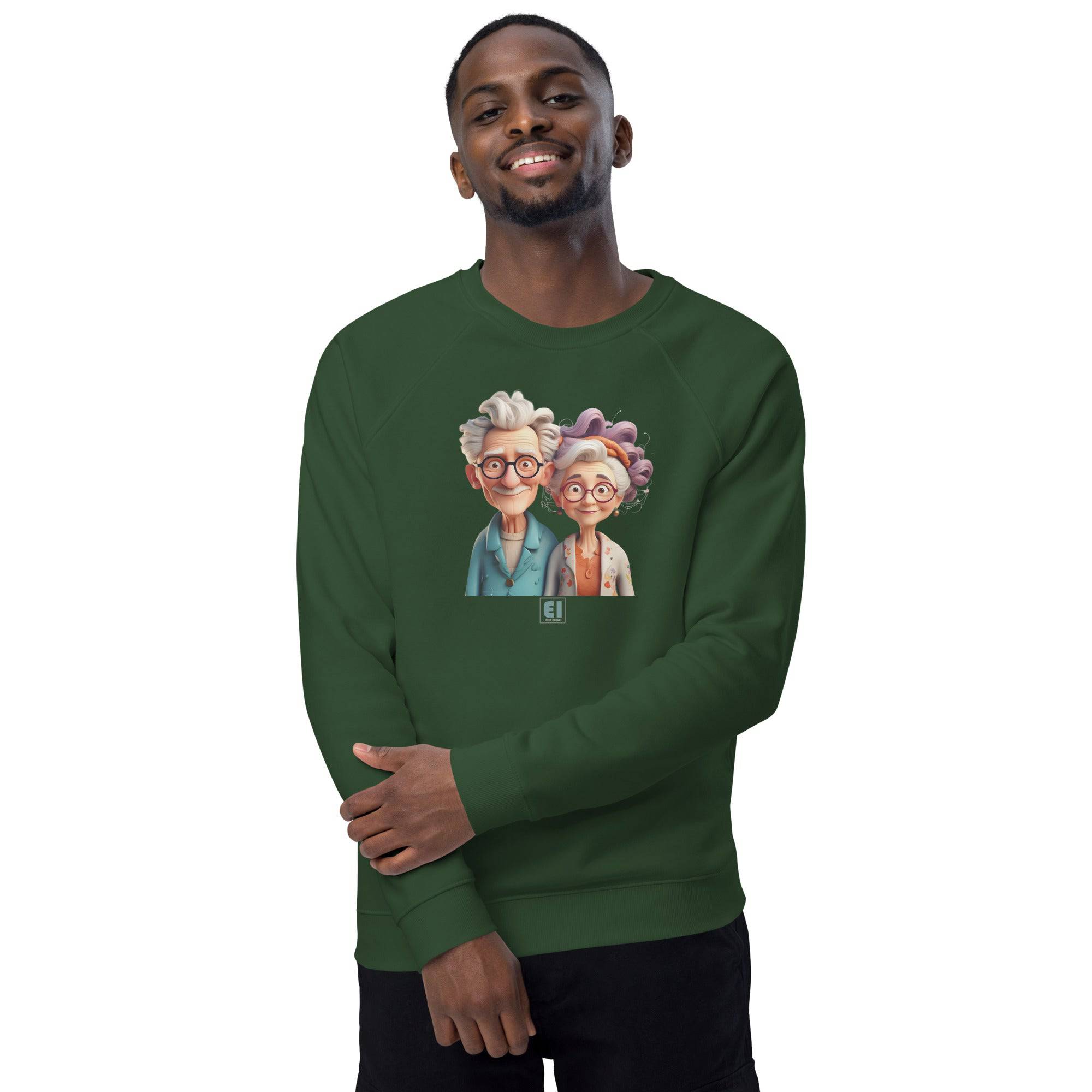 Unisex organic sweatshirt/Grandparents-Portrait - Enet Images