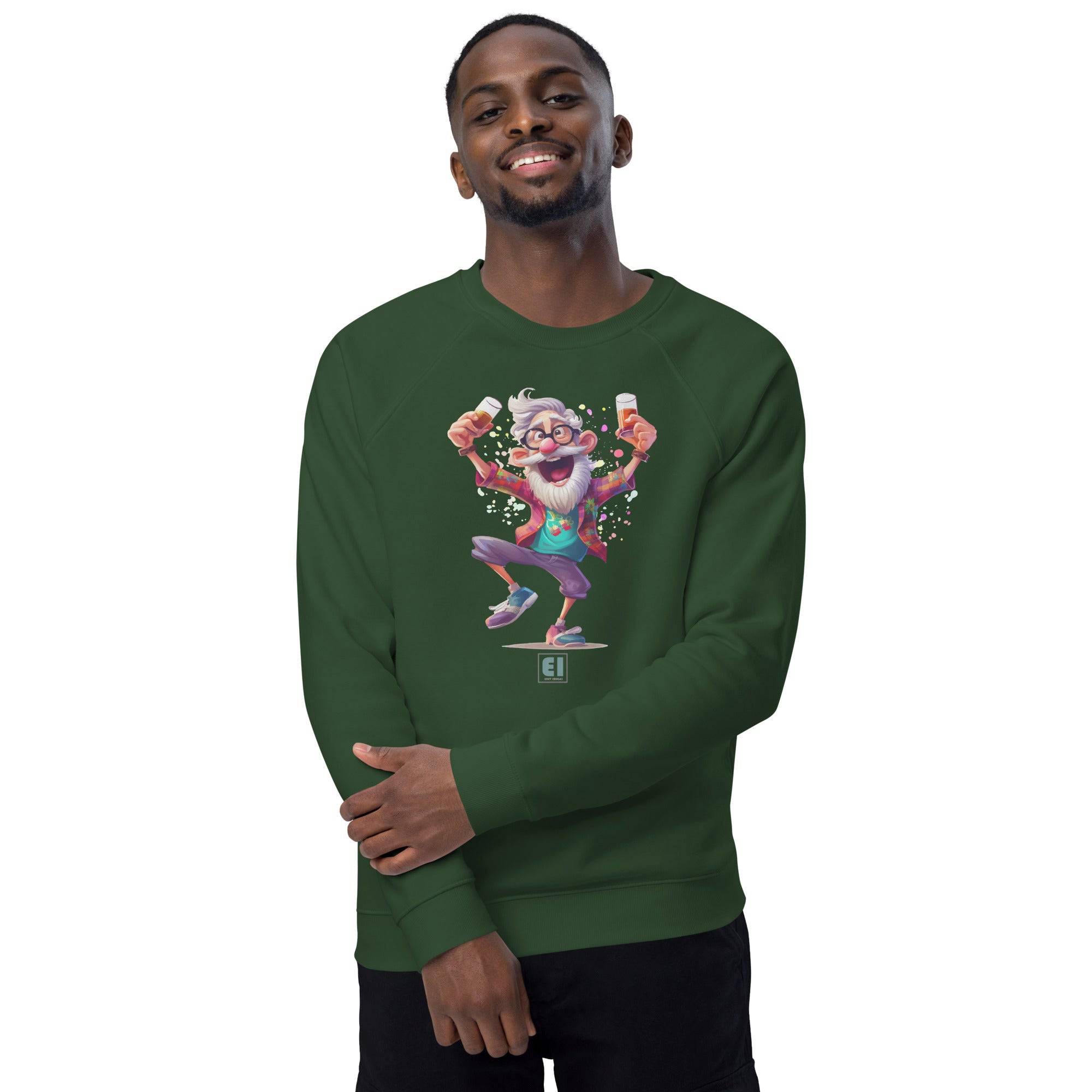 Unisex organic sweatshirt/Grandpa-Drinking - Enet Images