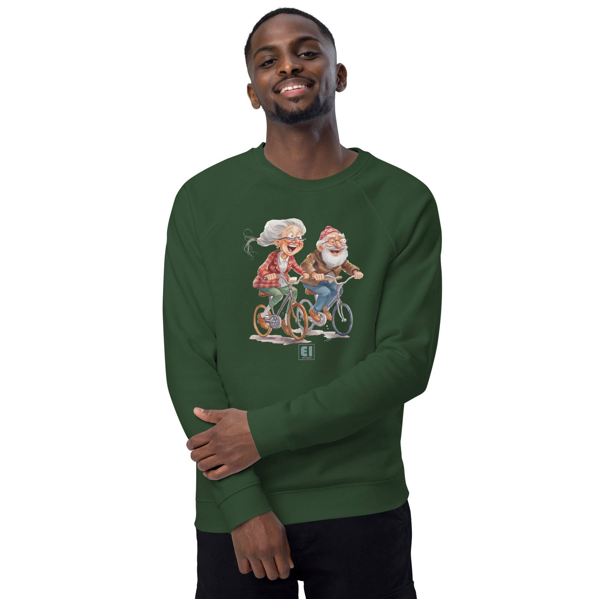 Unisex organic sweatshirt/Grandparents-Cycling - Enet Images