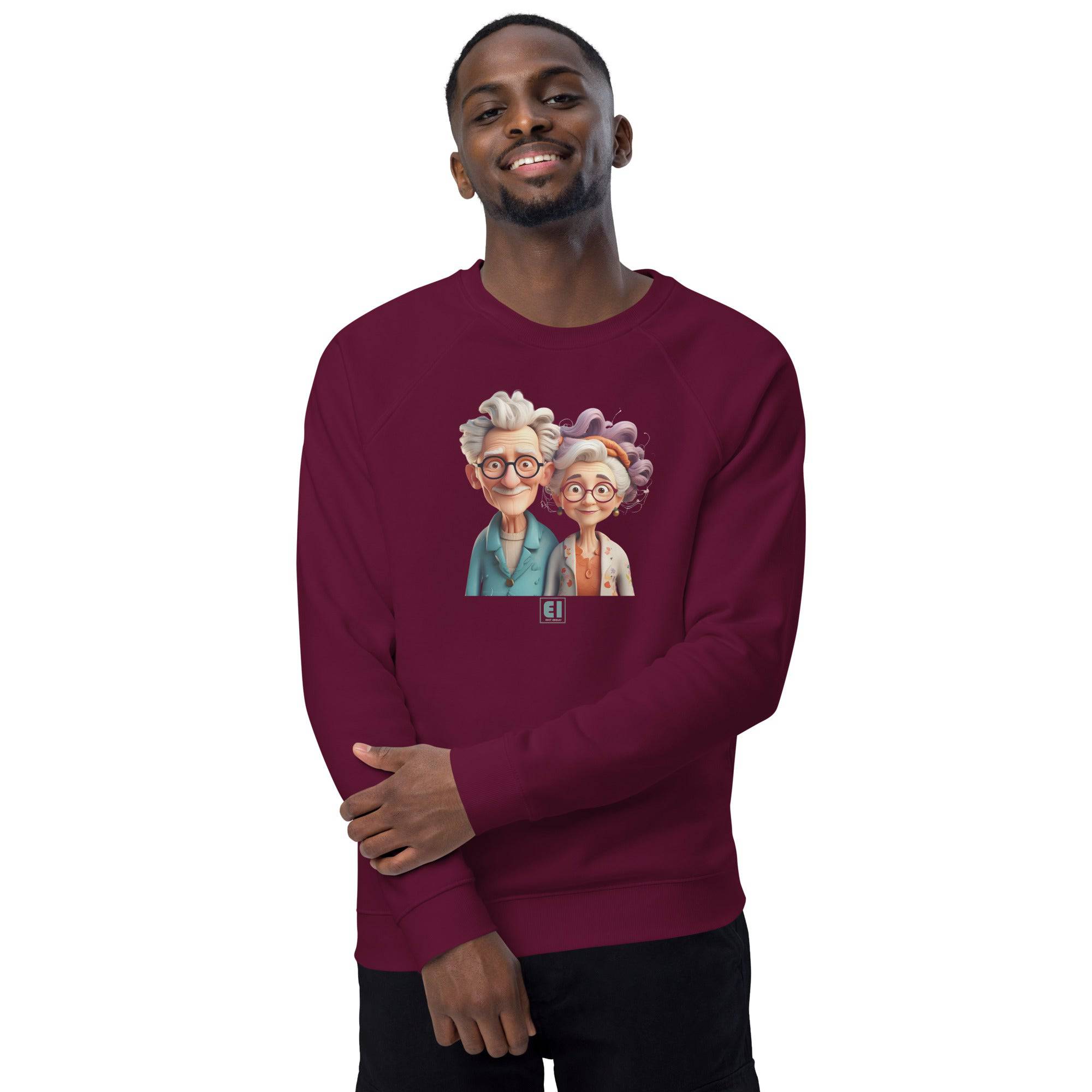 Unisex organic sweatshirt/Grandparents-Portrait - Enet Images