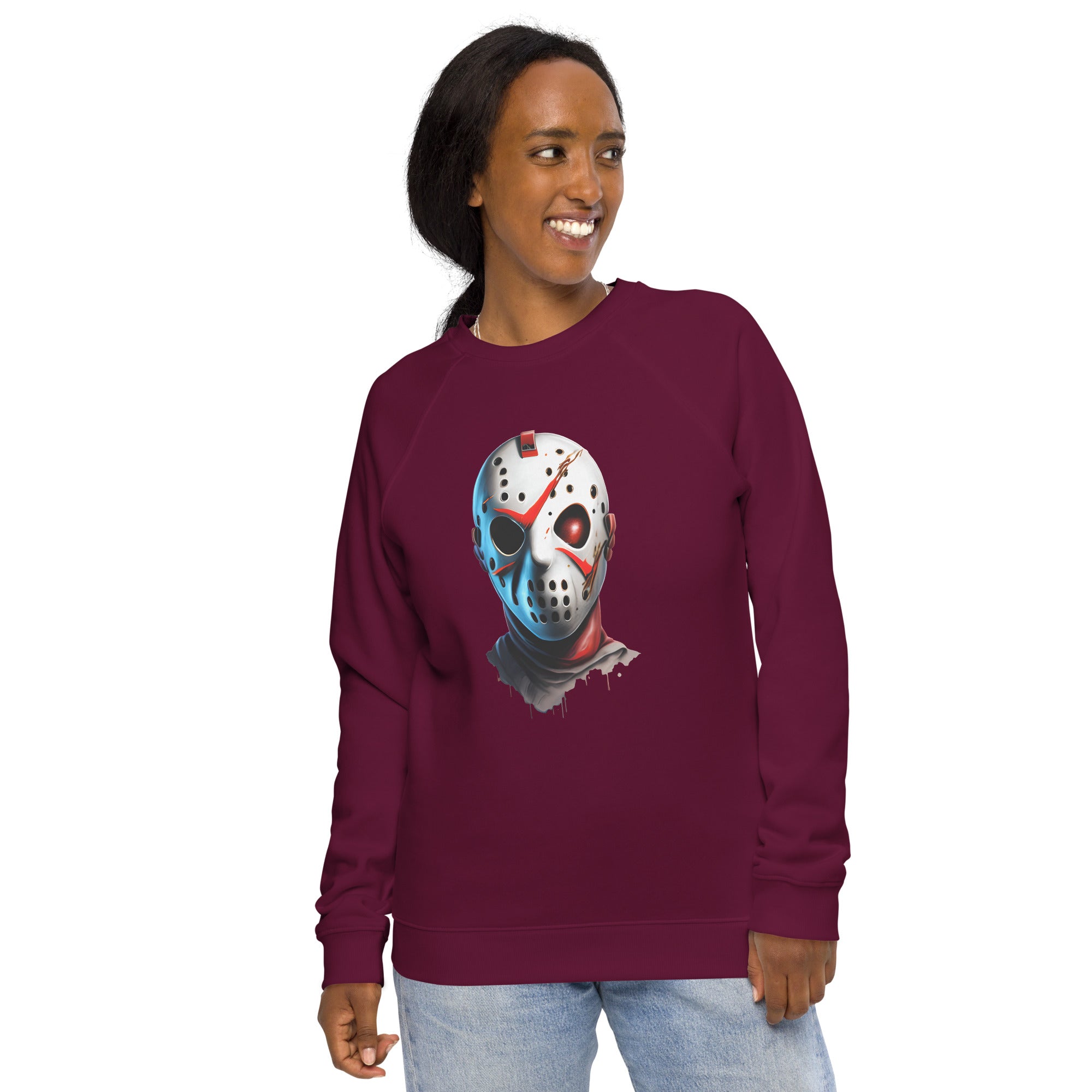 Unisex Organic Sweatshirt/Friday-13th-Mask - Enet Images