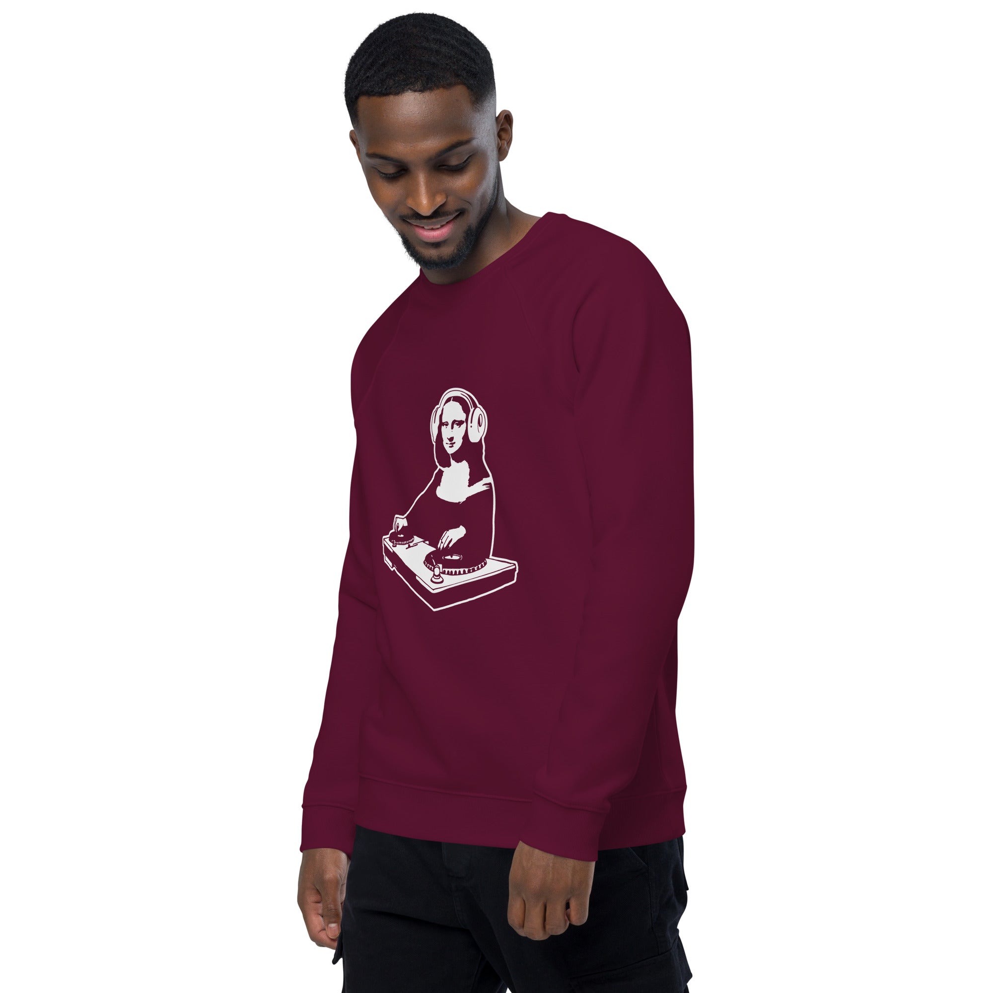 Unisex organic sweatshirt/Mona-Lisa-DJ - Enet Images