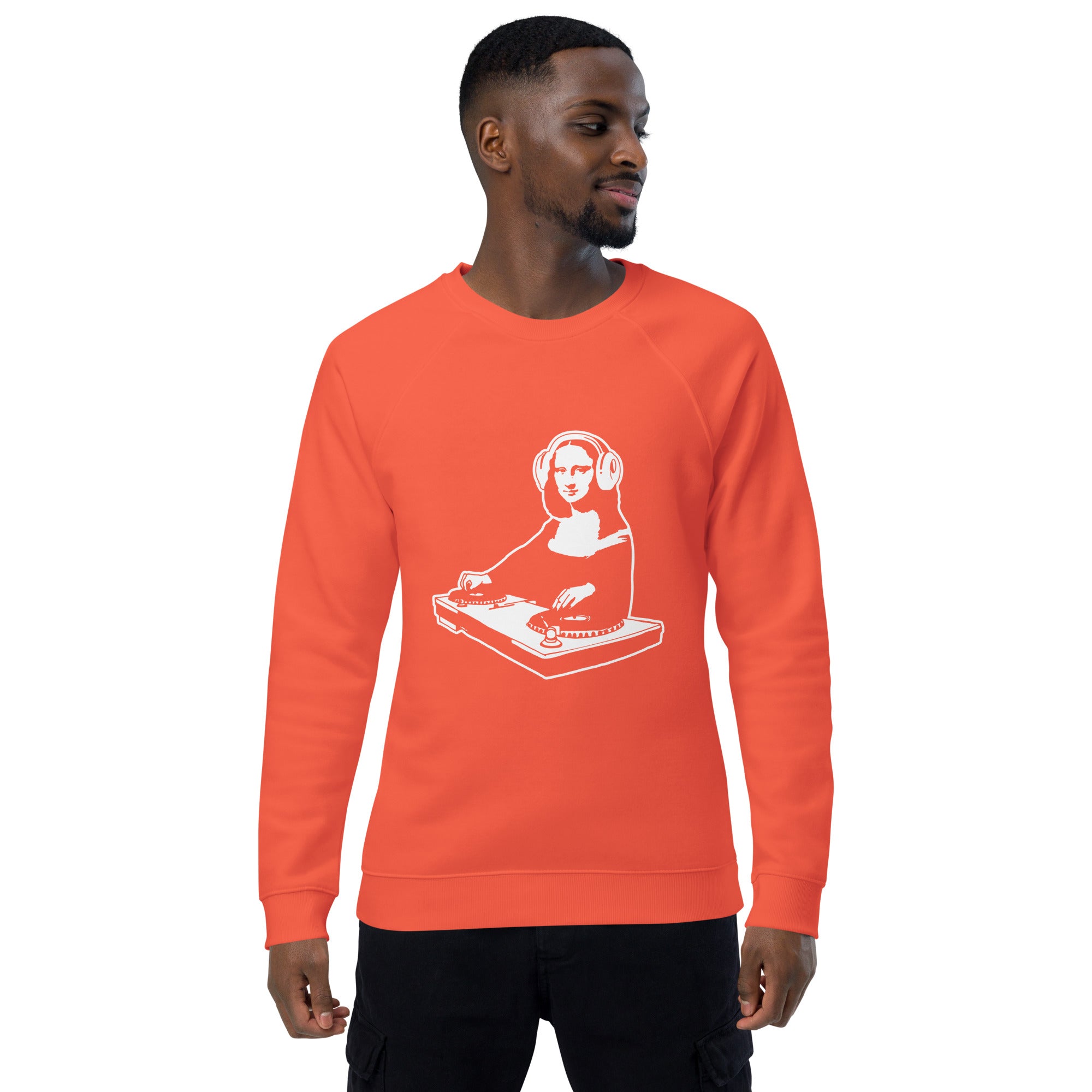 Unisex organic sweatshirt/Mona-Lisa-DJ - Enet Images