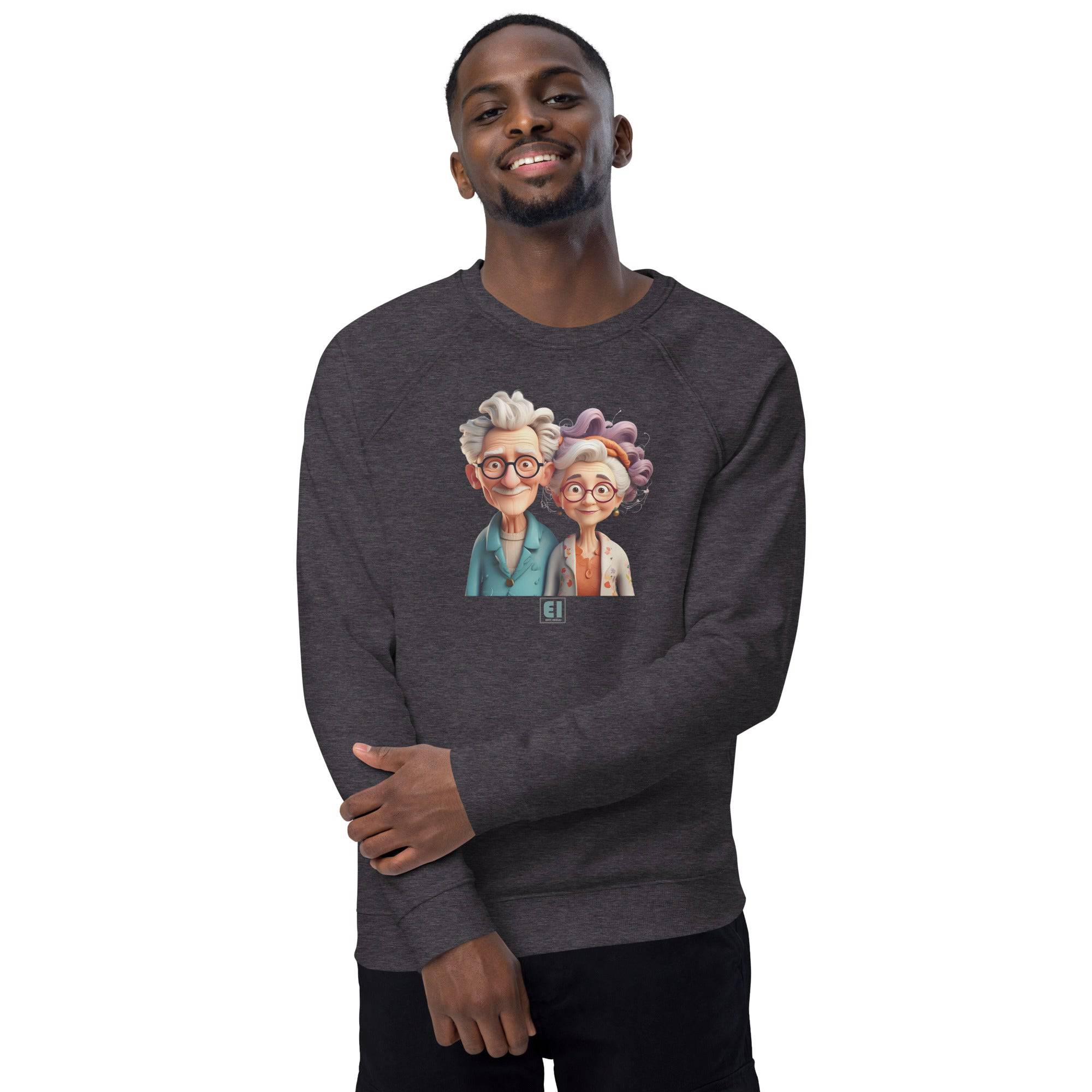Unisex organic sweatshirt/Grandparents-Portrait - Enet Images