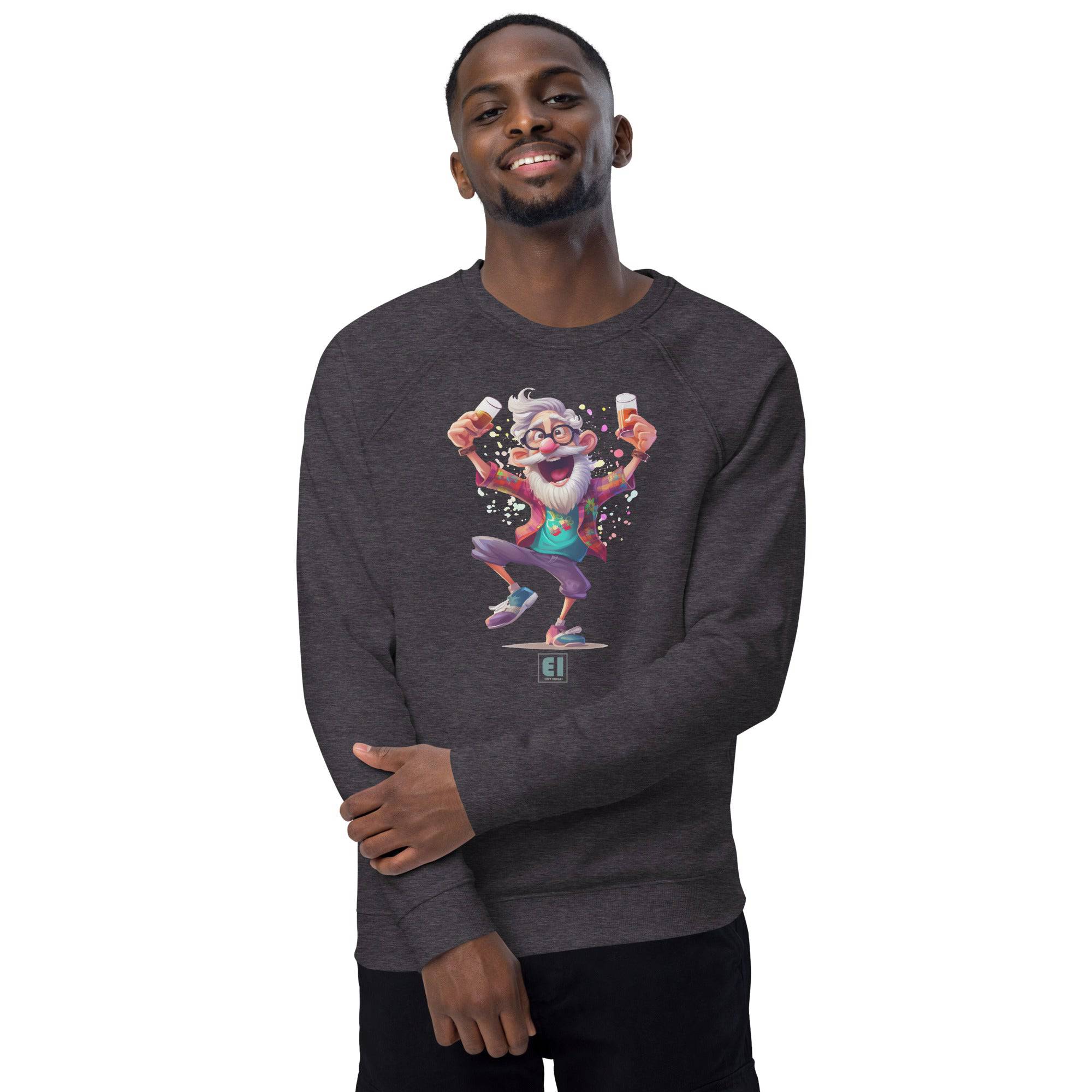 Unisex organic sweatshirt/Grandpa-Drinking - Enet Images