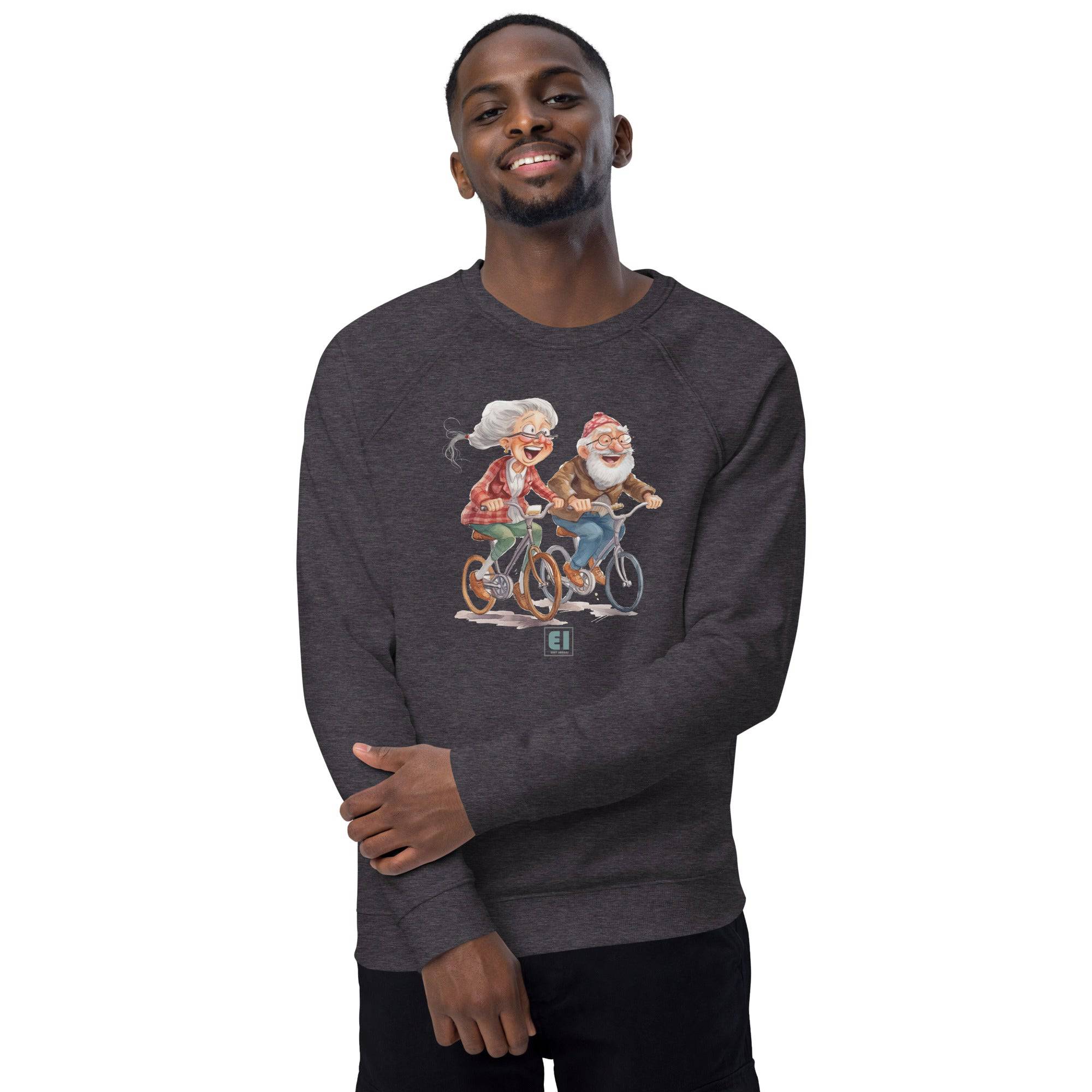 Unisex organic sweatshirt/Grandparents-Cycling - Enet Images
