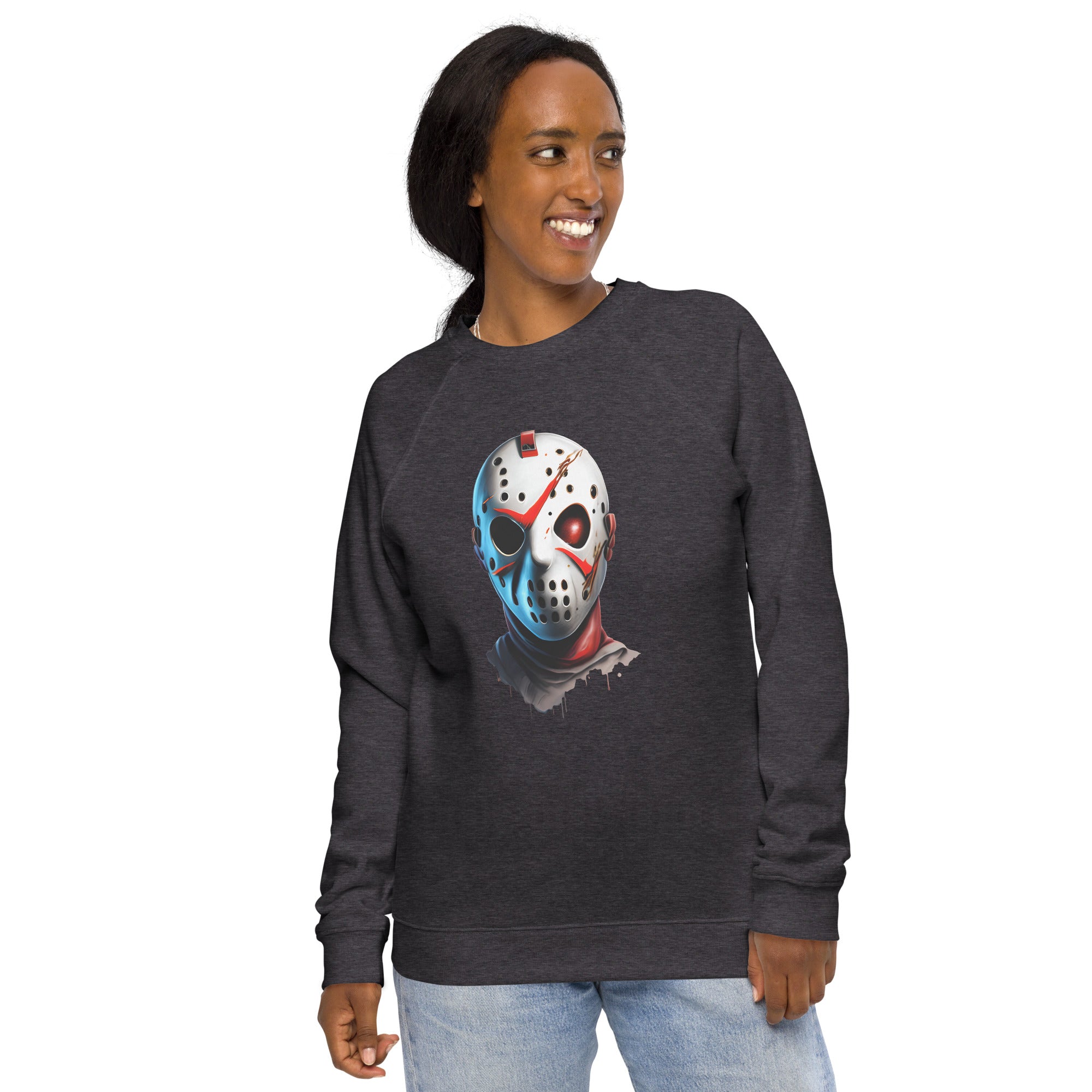 Unisex Organic Sweatshirt/Friday-13th-Mask - Enet Images