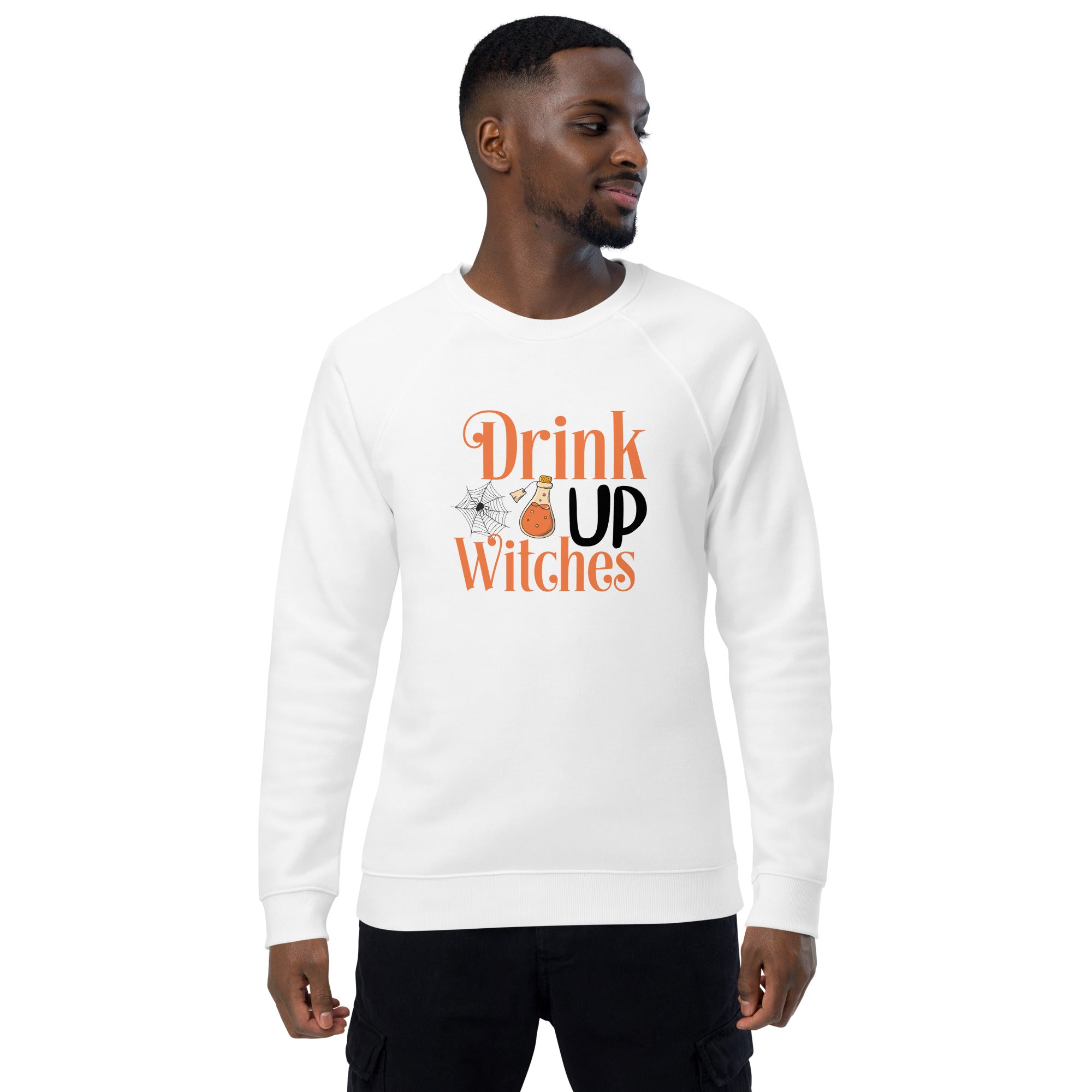 Unisex Organic Sweatshirt/Drink-Up-Withces-Halloween - Enet Images
