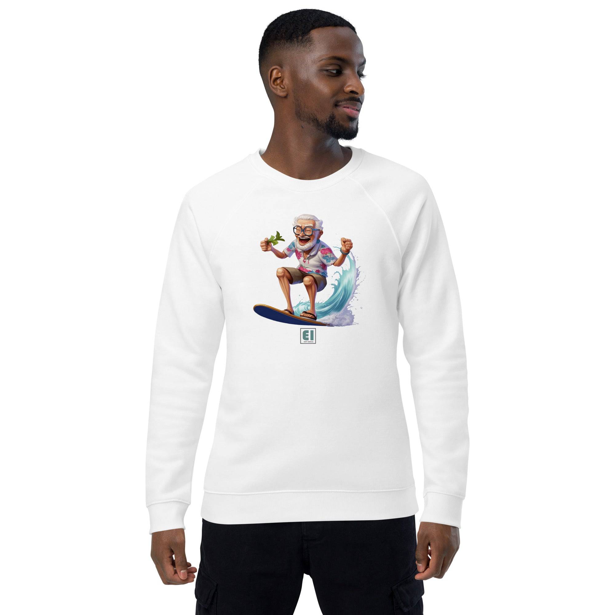 Unisex organic sweatshirt/Grandpa-Surfin - Enet Images