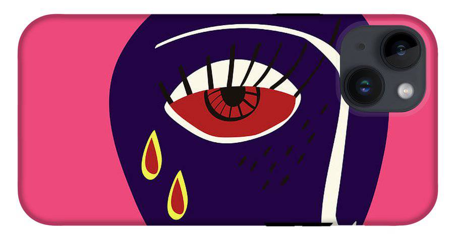 Abstract sad face - Phone Case - Enet Images
