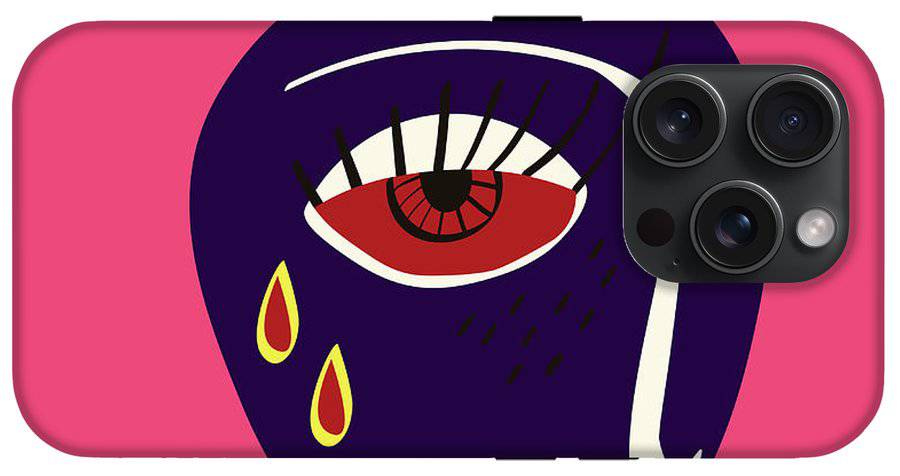 Abstract sad face - Phone Case - Enet Images