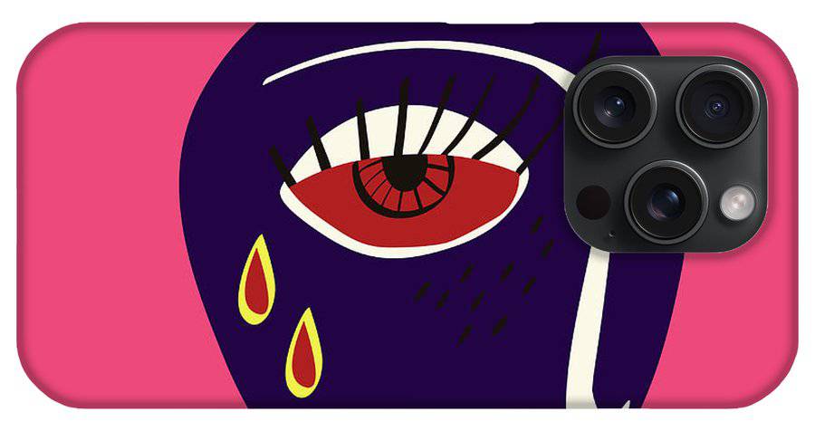 Abstract sad face - Phone Case - Enet Images