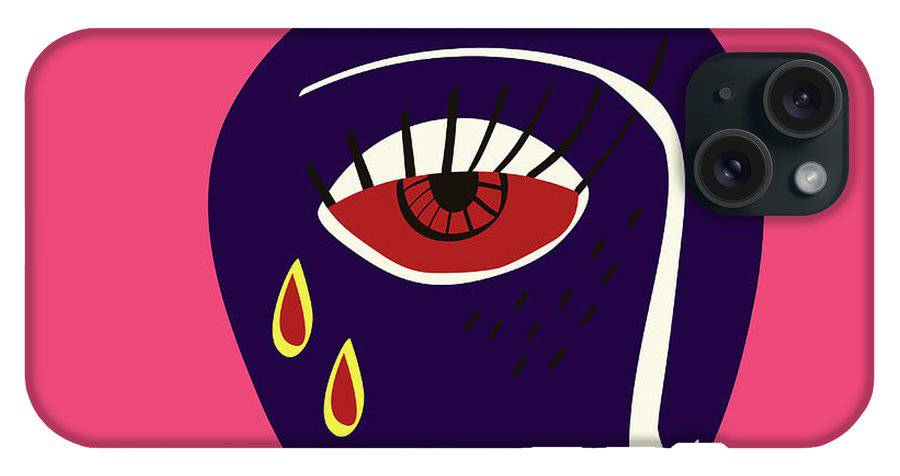 Abstract sad face - Phone Case - Enet Images